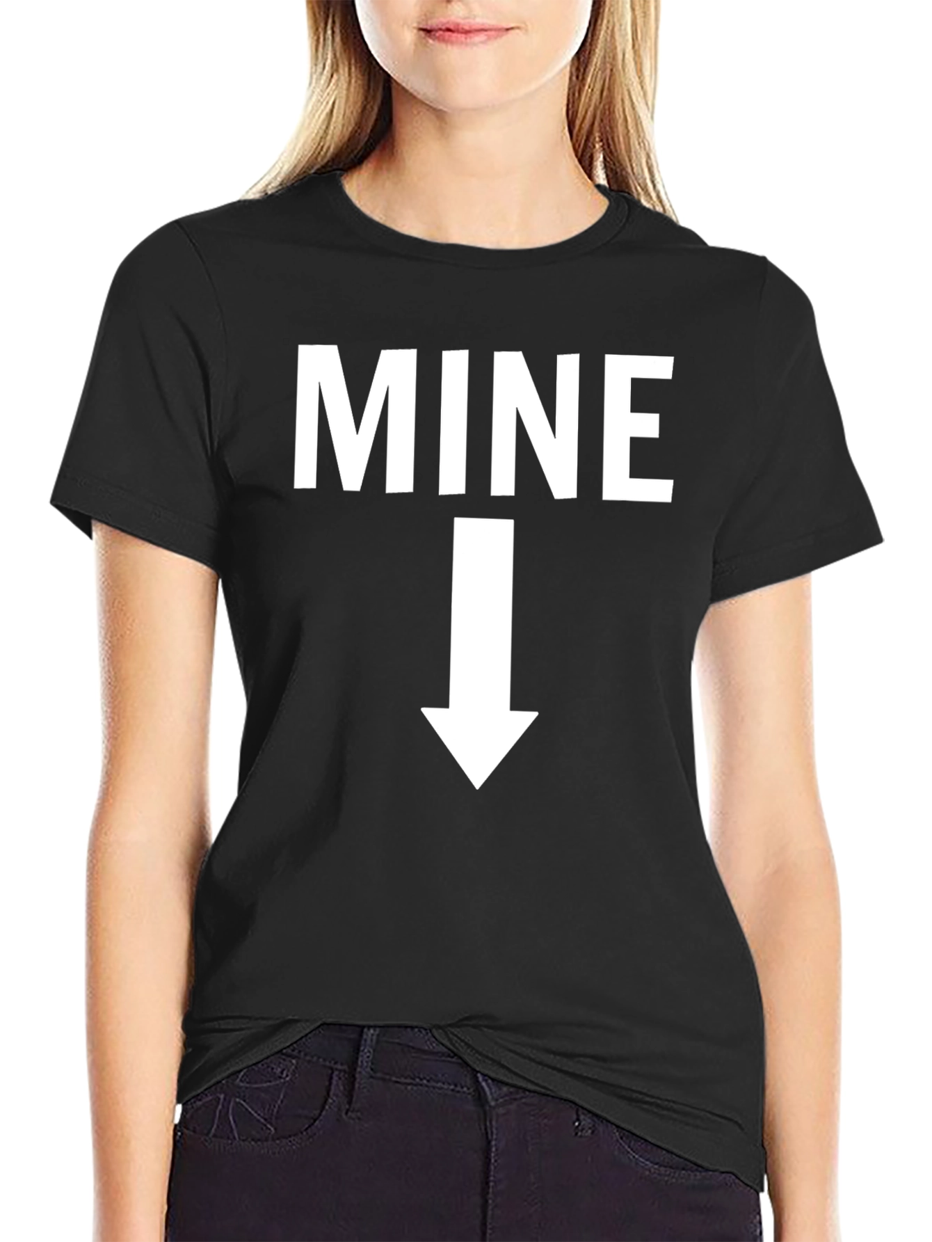 MINE Graphic T-Shirt - Black Cotton Tee