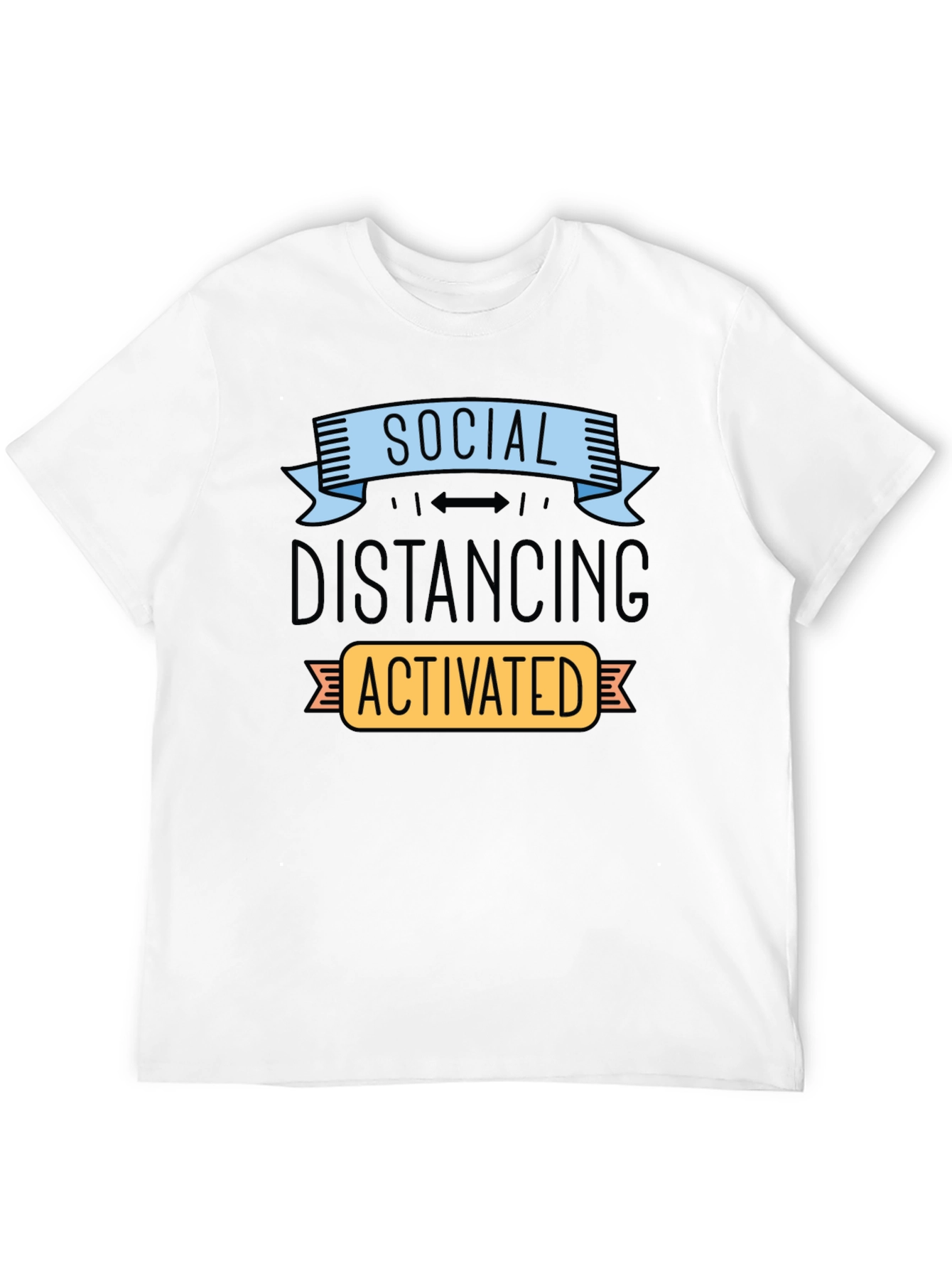 Social Distancing Activated T-Shirt Funny Novelty Tee