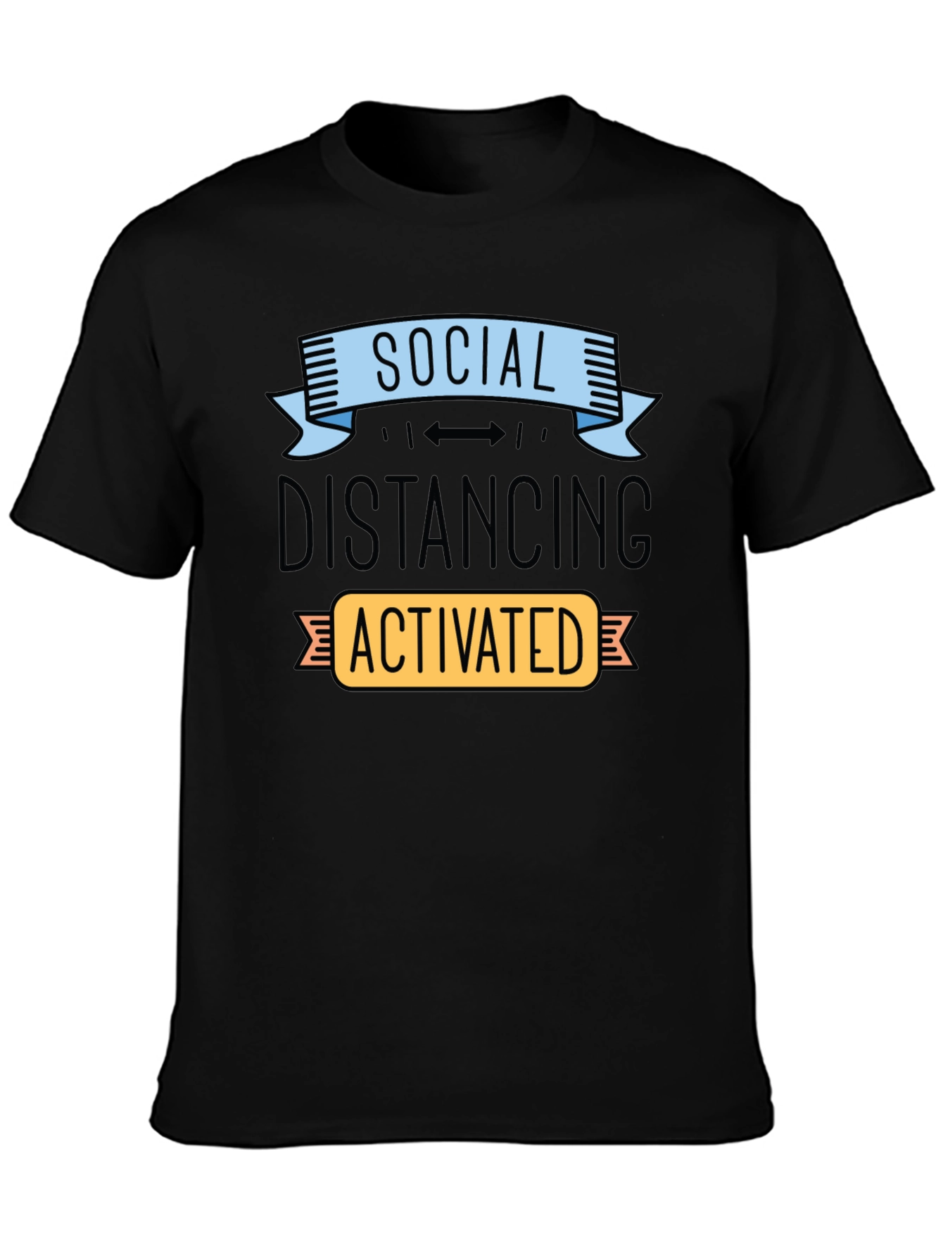 Social Distancing Activated T-Shirt Funny Novelty Tee