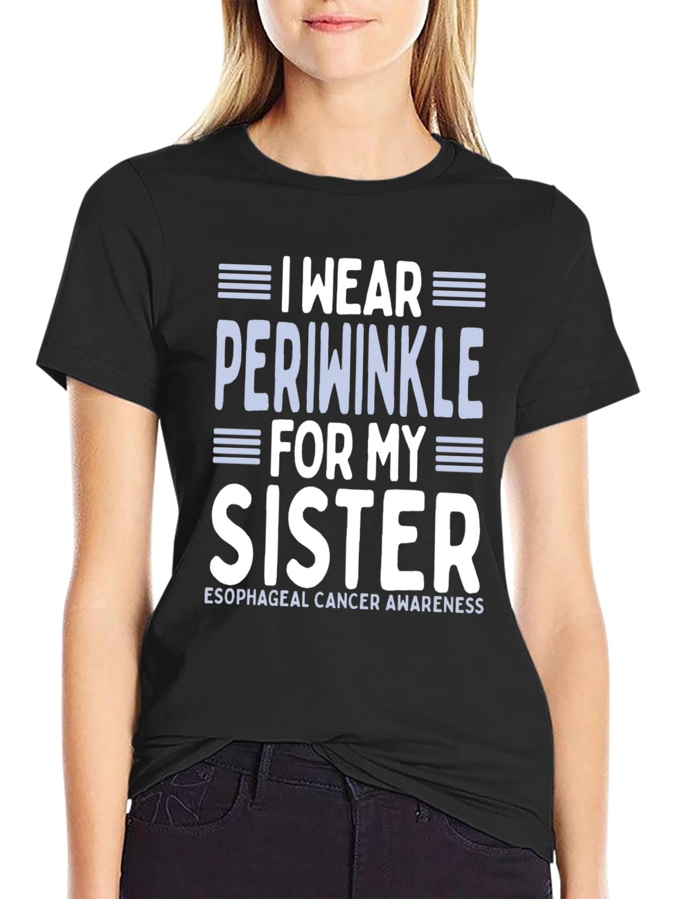 Periwinkle Esophageal Cancer Awareness T-Shirt