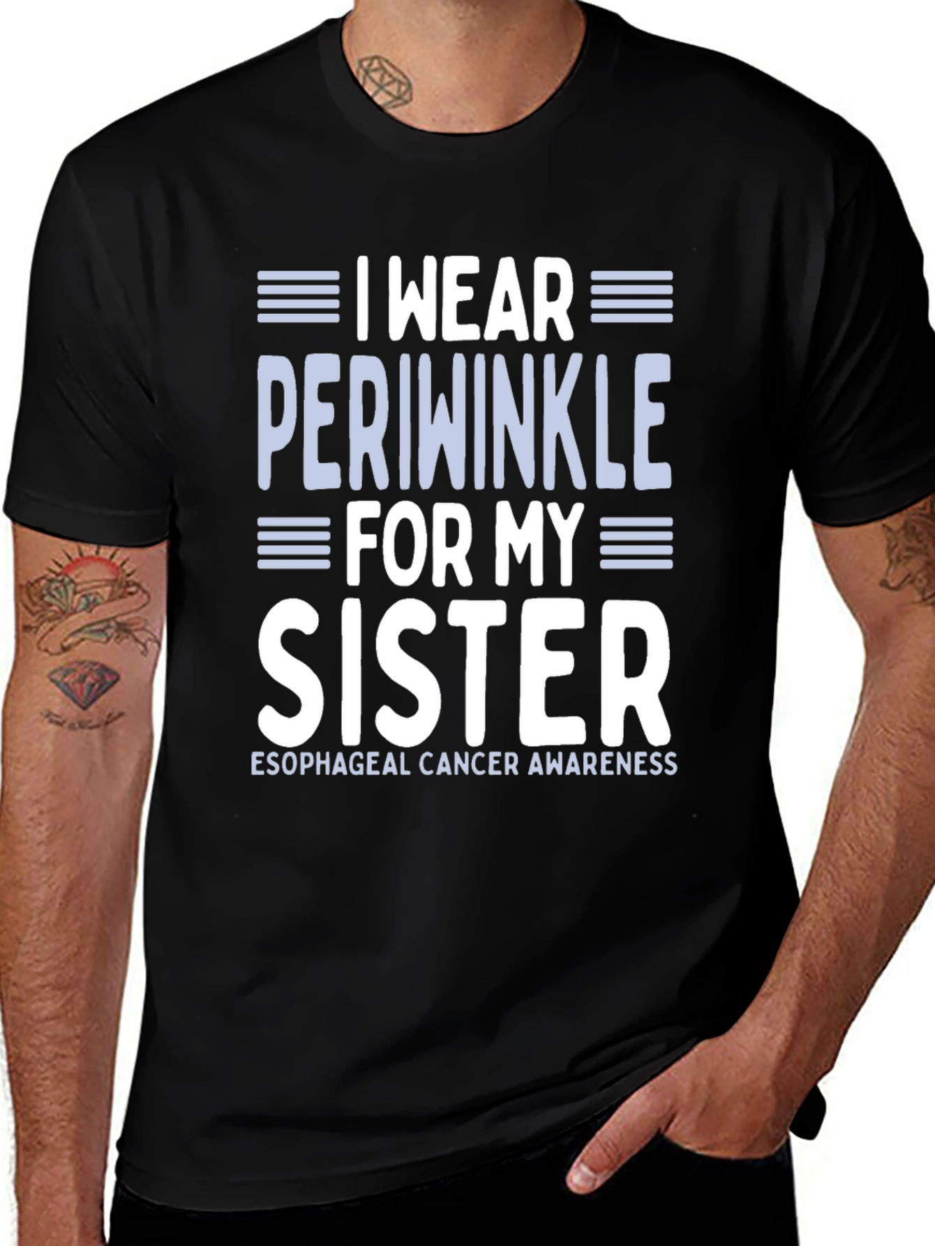 Periwinkle Esophageal Cancer Awareness T-Shirt