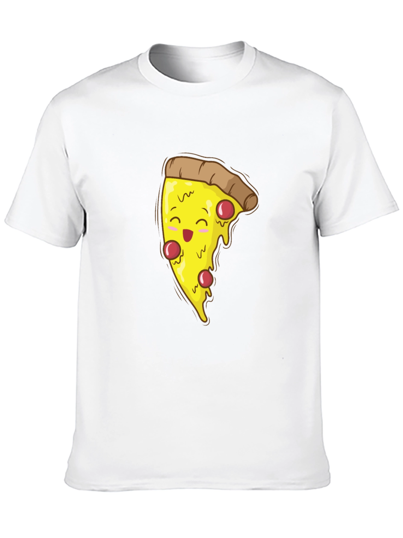 Pizza Slice Graphic T-Shirt - Black Cotton Tee