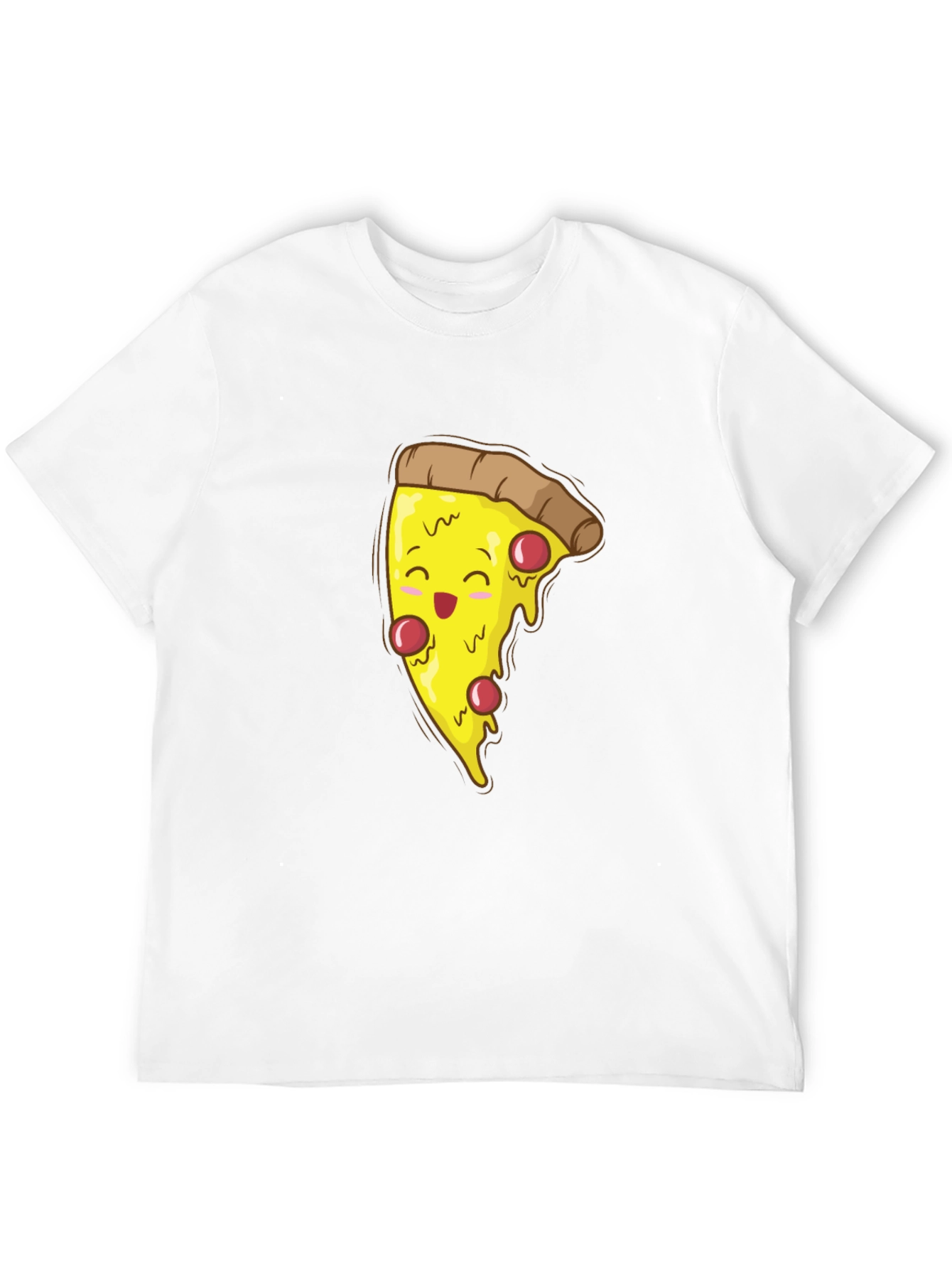 Pizza Slice Graphic T-Shirt - Black Cotton Tee
