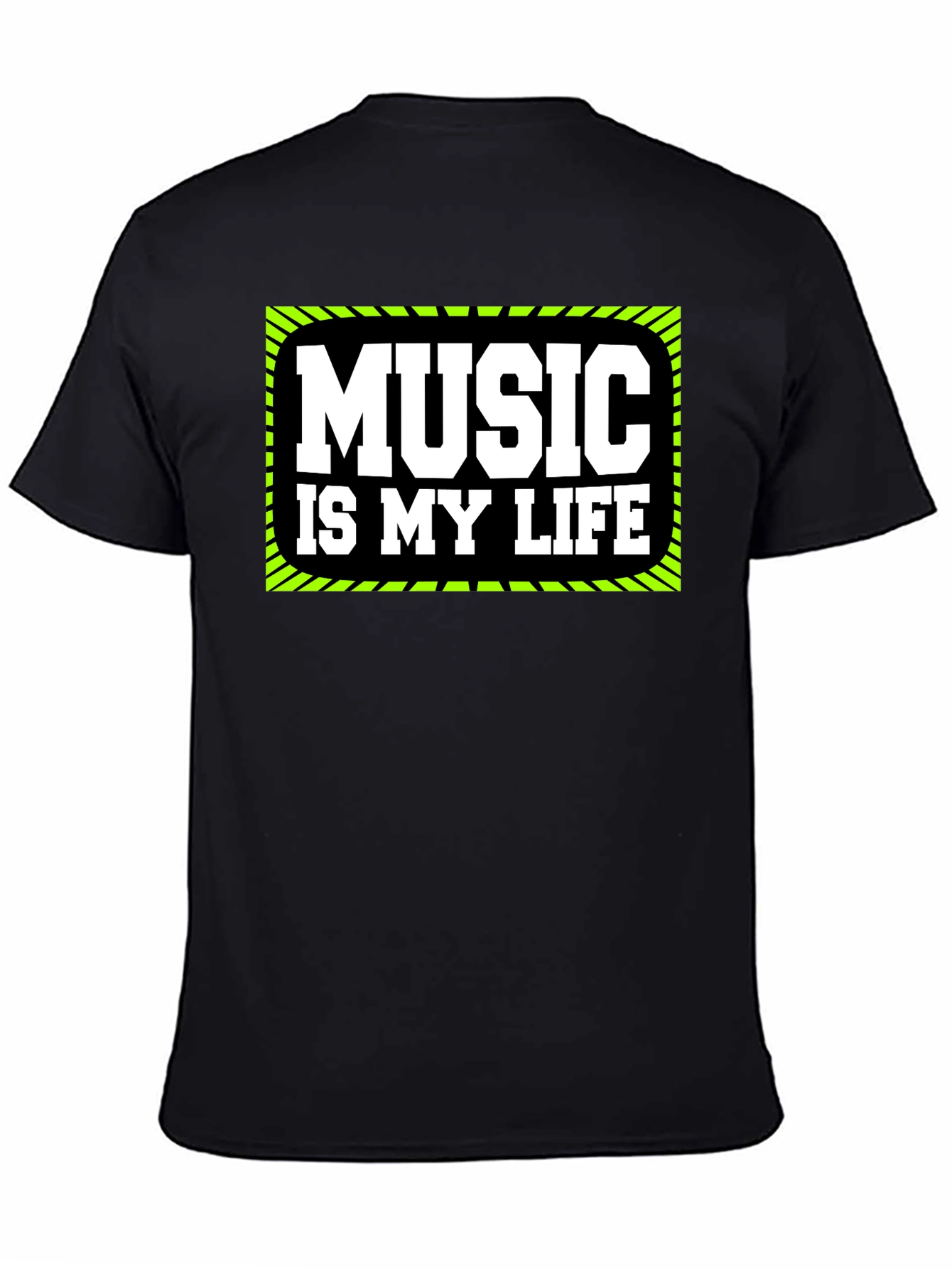 Music is My Life T-Shirt - Black Graphic Tee