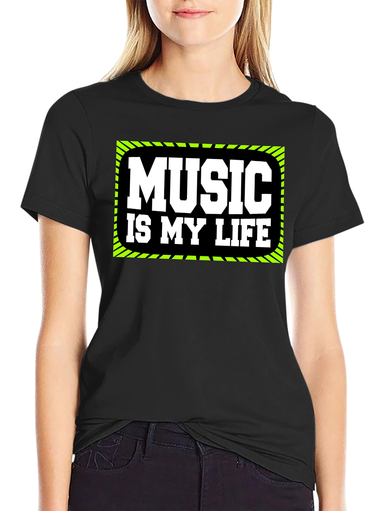 Music is My Life T-Shirt - Black Graphic Tee