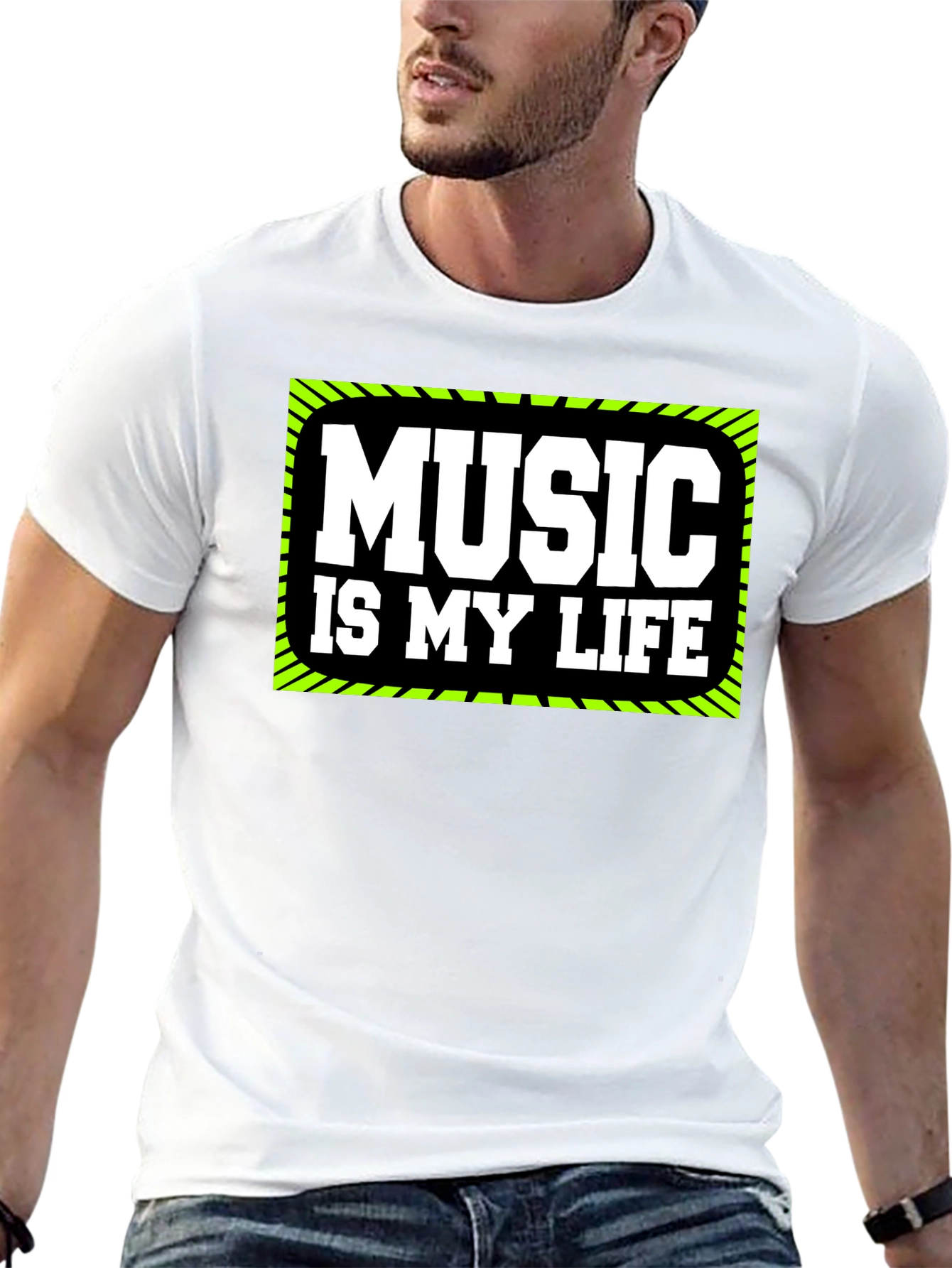 Music is My Life T-Shirt - Black Graphic Tee