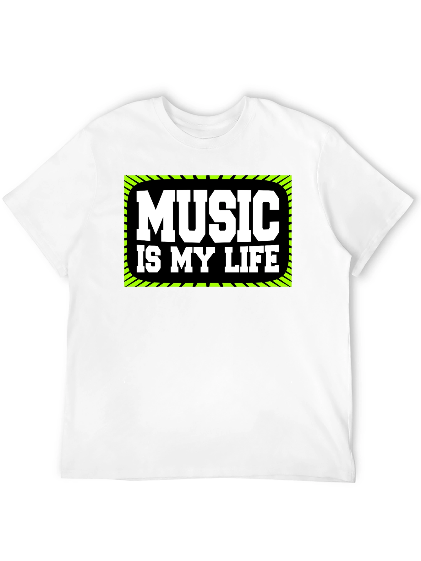 Music is My Life T-Shirt - Black Graphic Tee