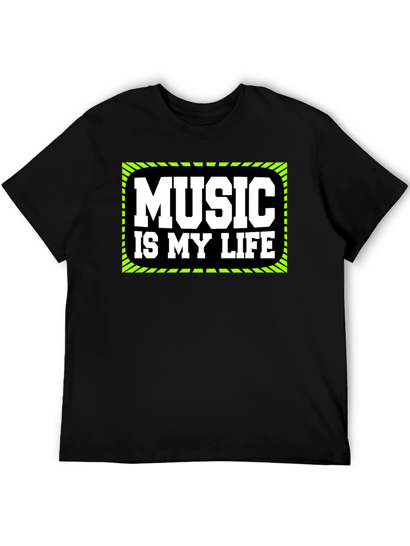 Music is My Life T-Shirt - Black Graphic Tee