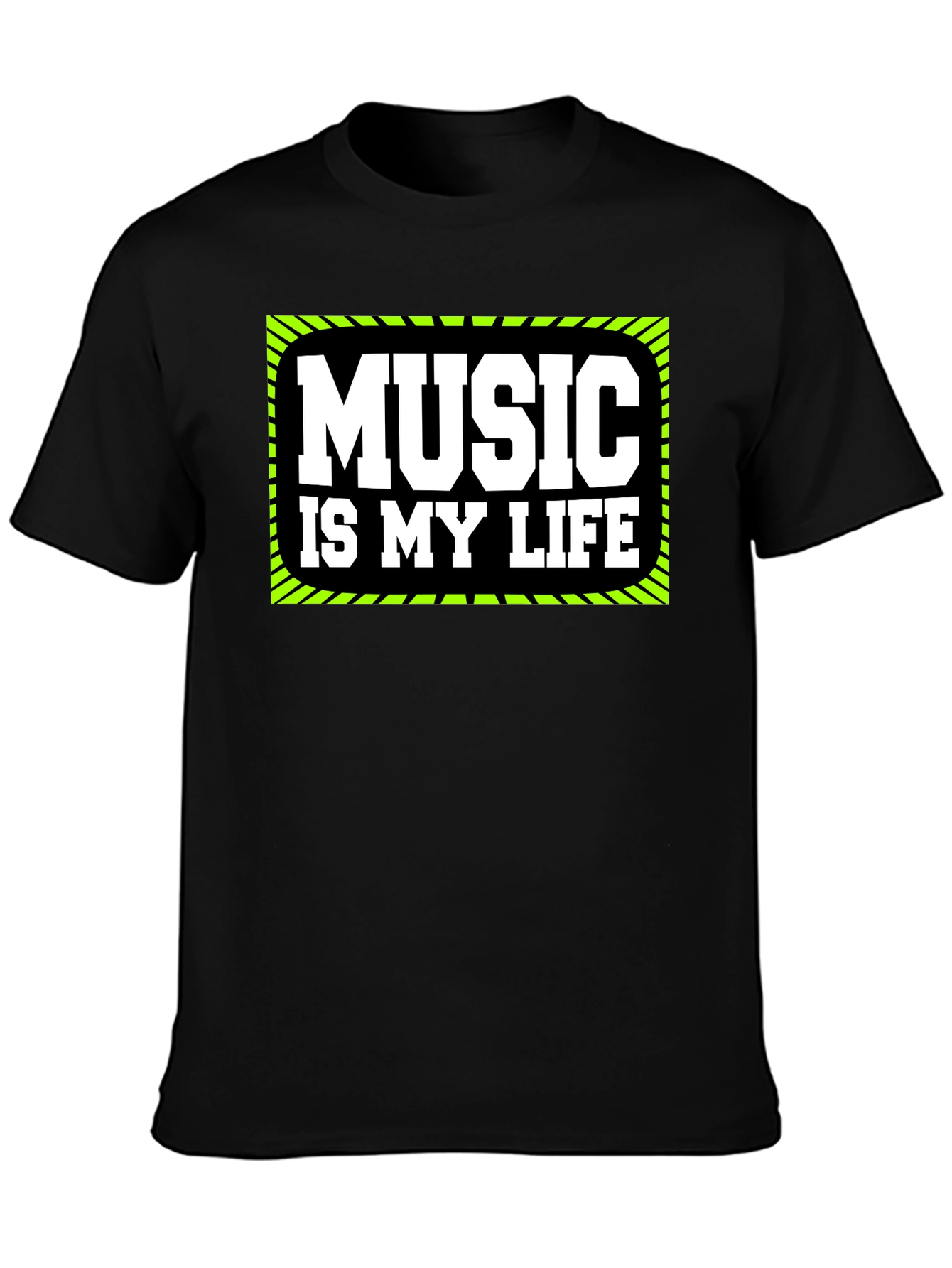 Music is My Life T-Shirt - Black Graphic Tee
