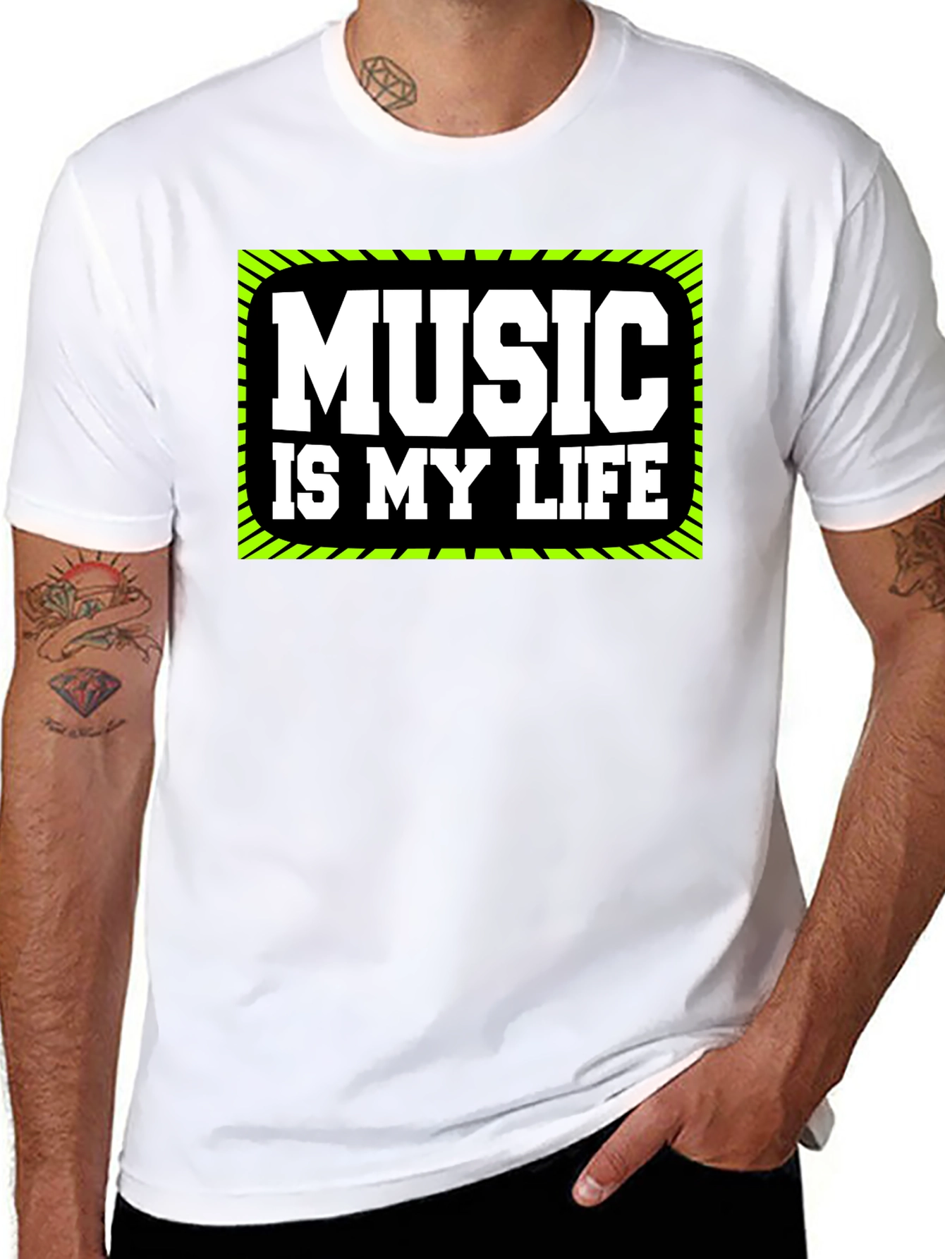 Music is My Life T-Shirt - Black Graphic Tee