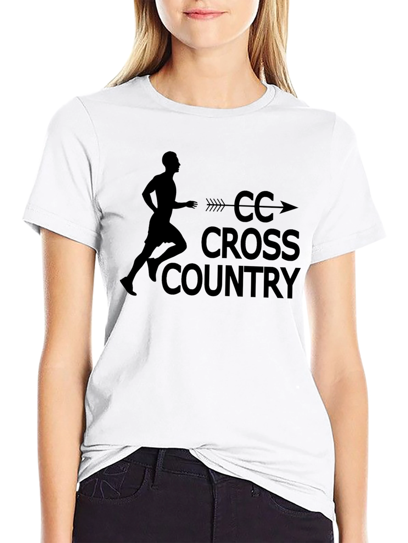 CC Cross Country Runner Black T-Shirt