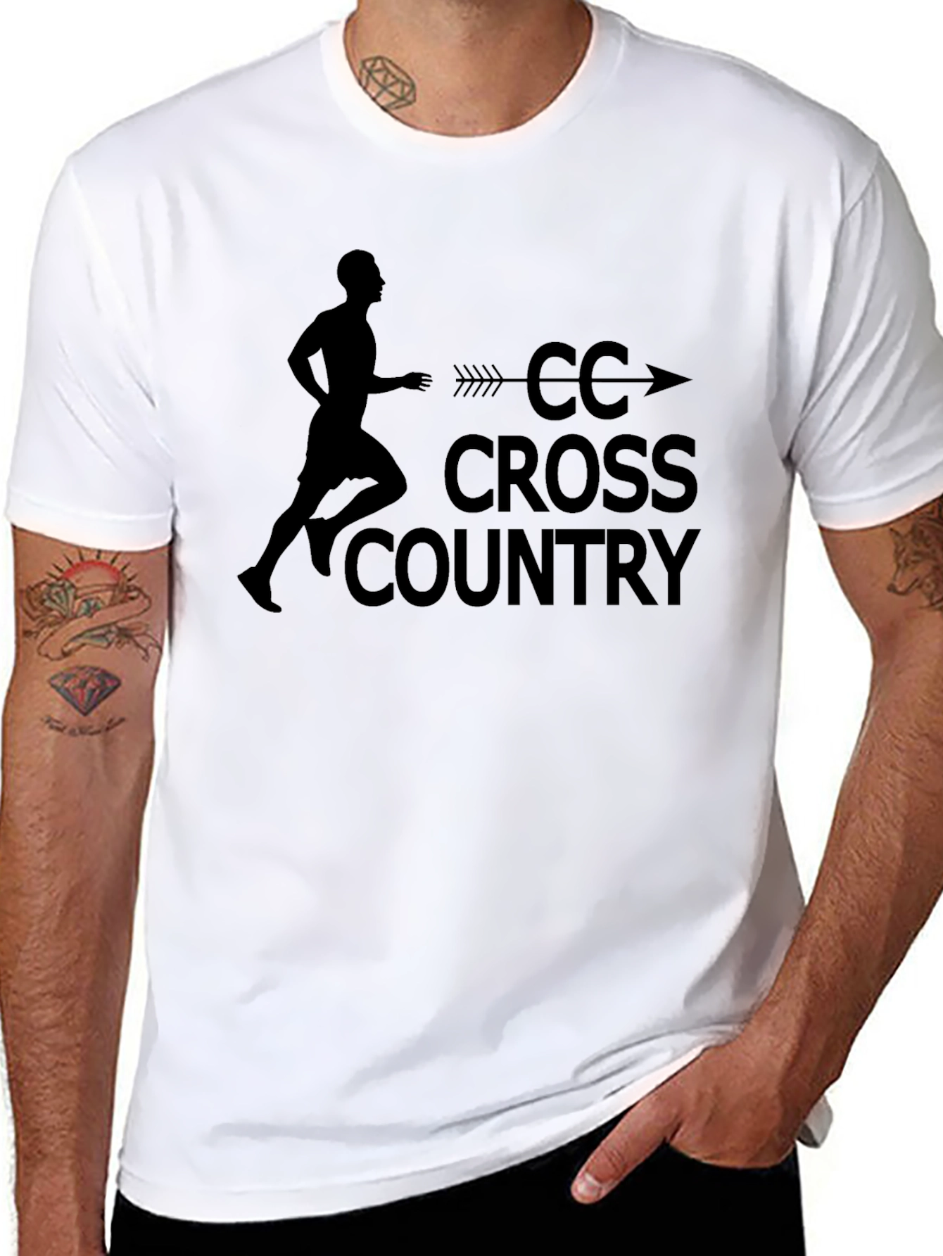 CC Cross Country Runner Black T-Shirt