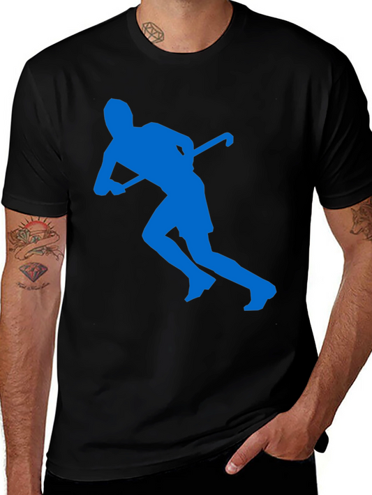 Field Hockey Silhouette Graphic Tee - Black