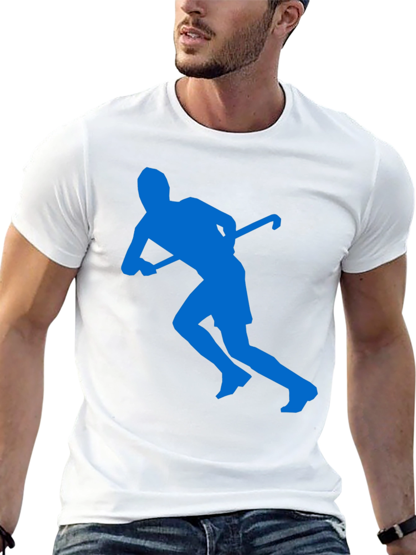Field Hockey Silhouette Graphic Tee - Black