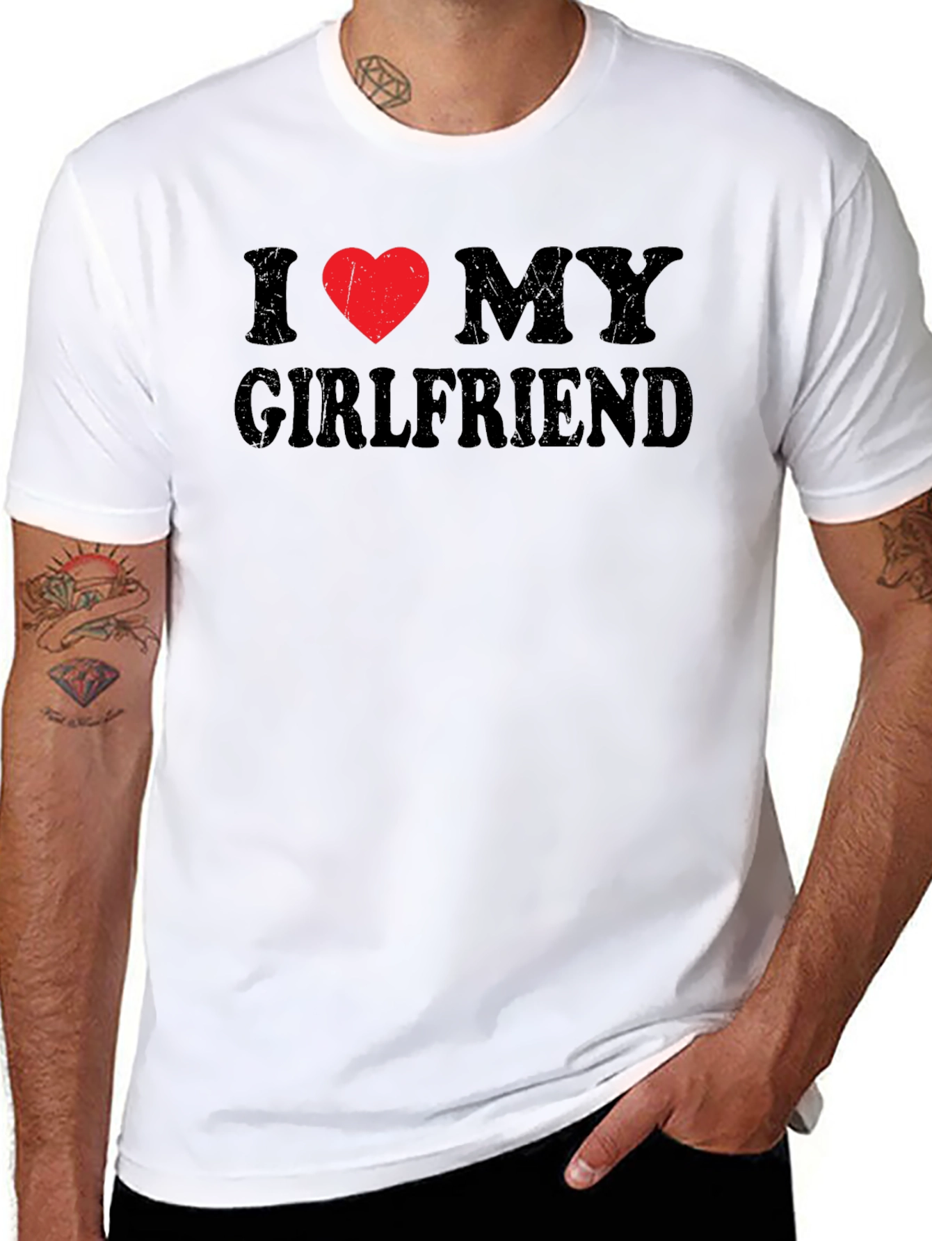 I Heart My Girlfriend Tee - Novelty Graphic T-Shirt