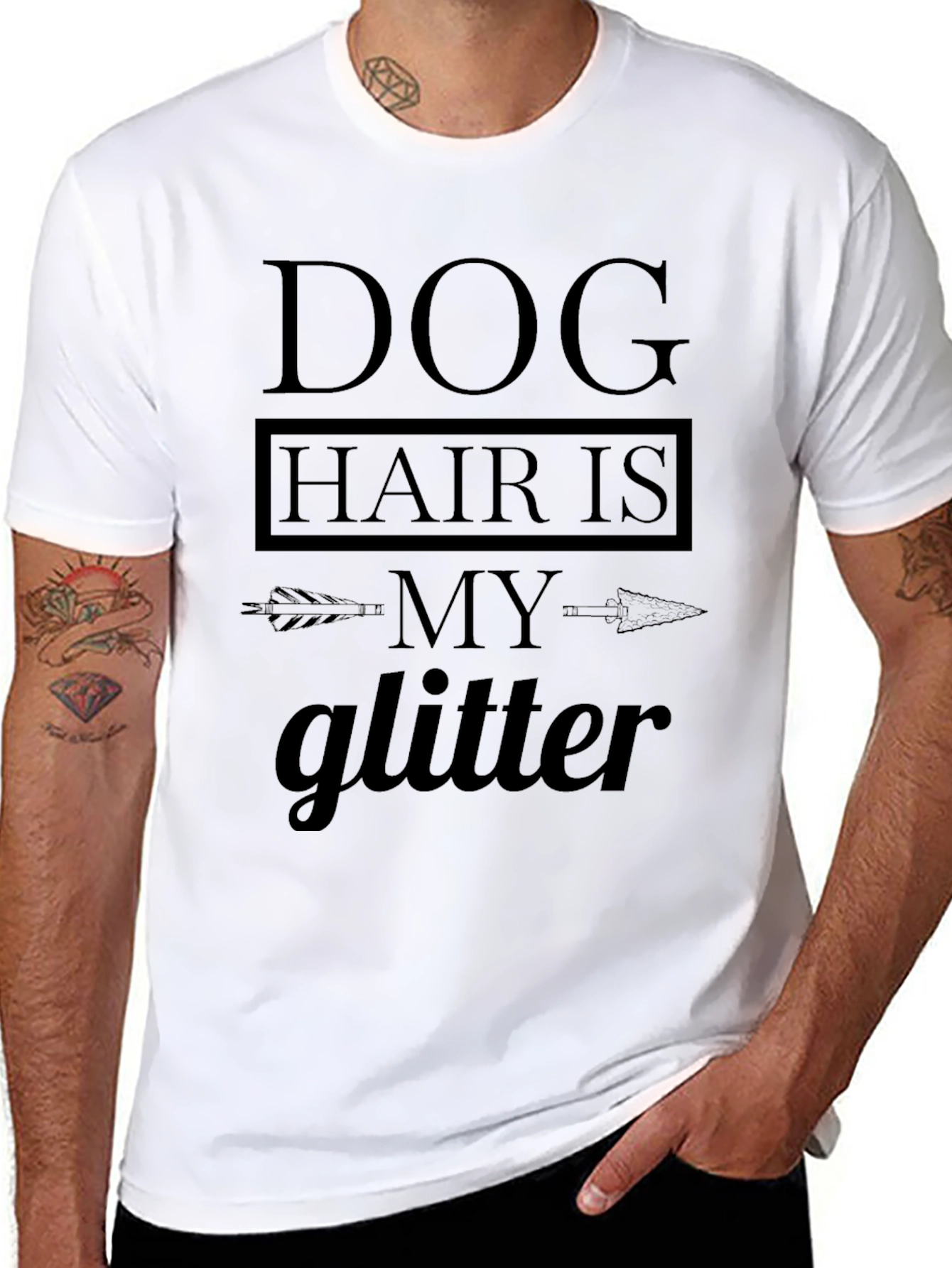 Dog Hair is My Glitter Funny T-Shirt
