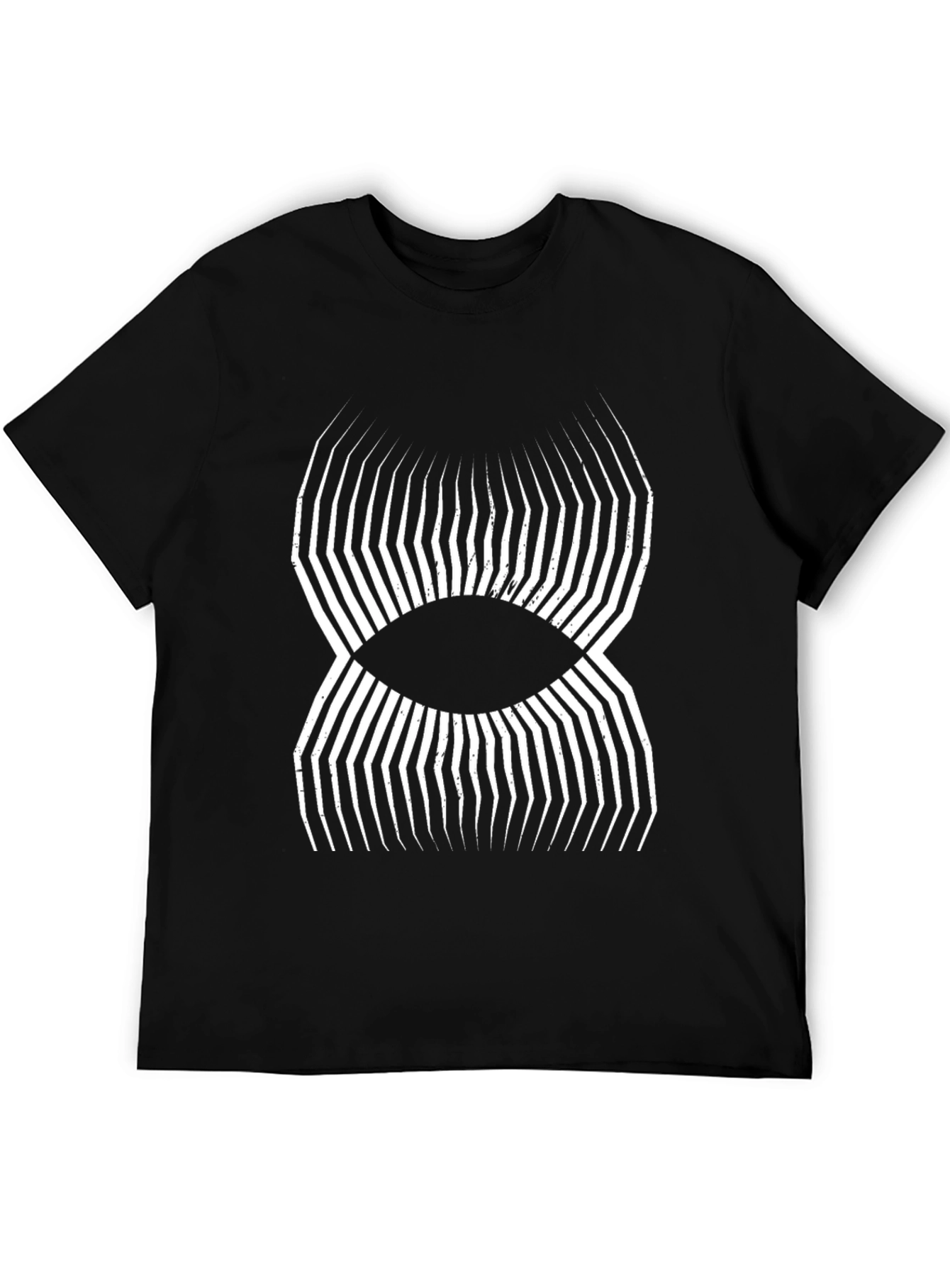 Geometric Eye Graphic Black T-Shirt