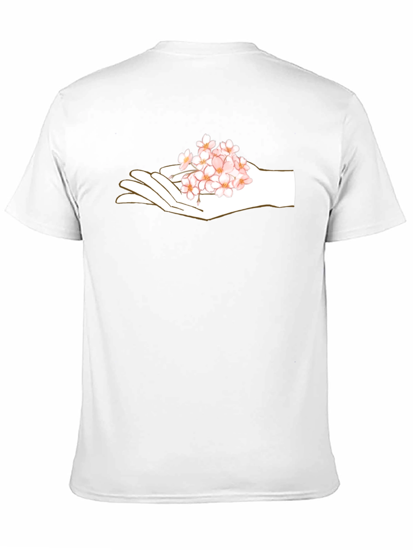 Floral Hand Graphic Black T-Shirt