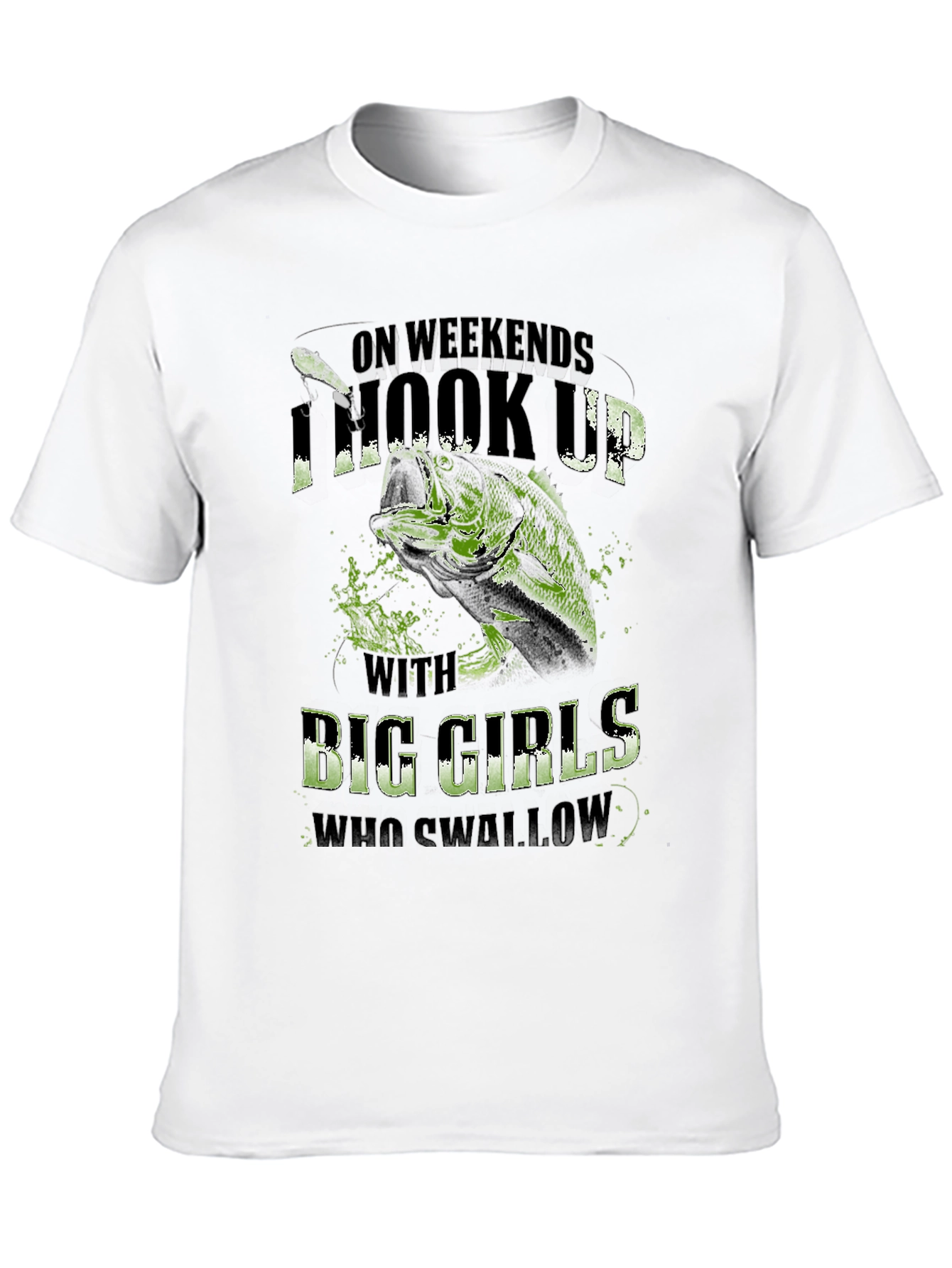 Hook Up Big Girls Fishing T-Shirt