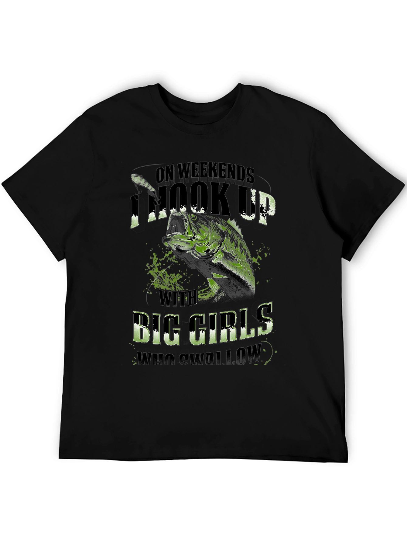 Hook Up Big Girls Fishing T-Shirt