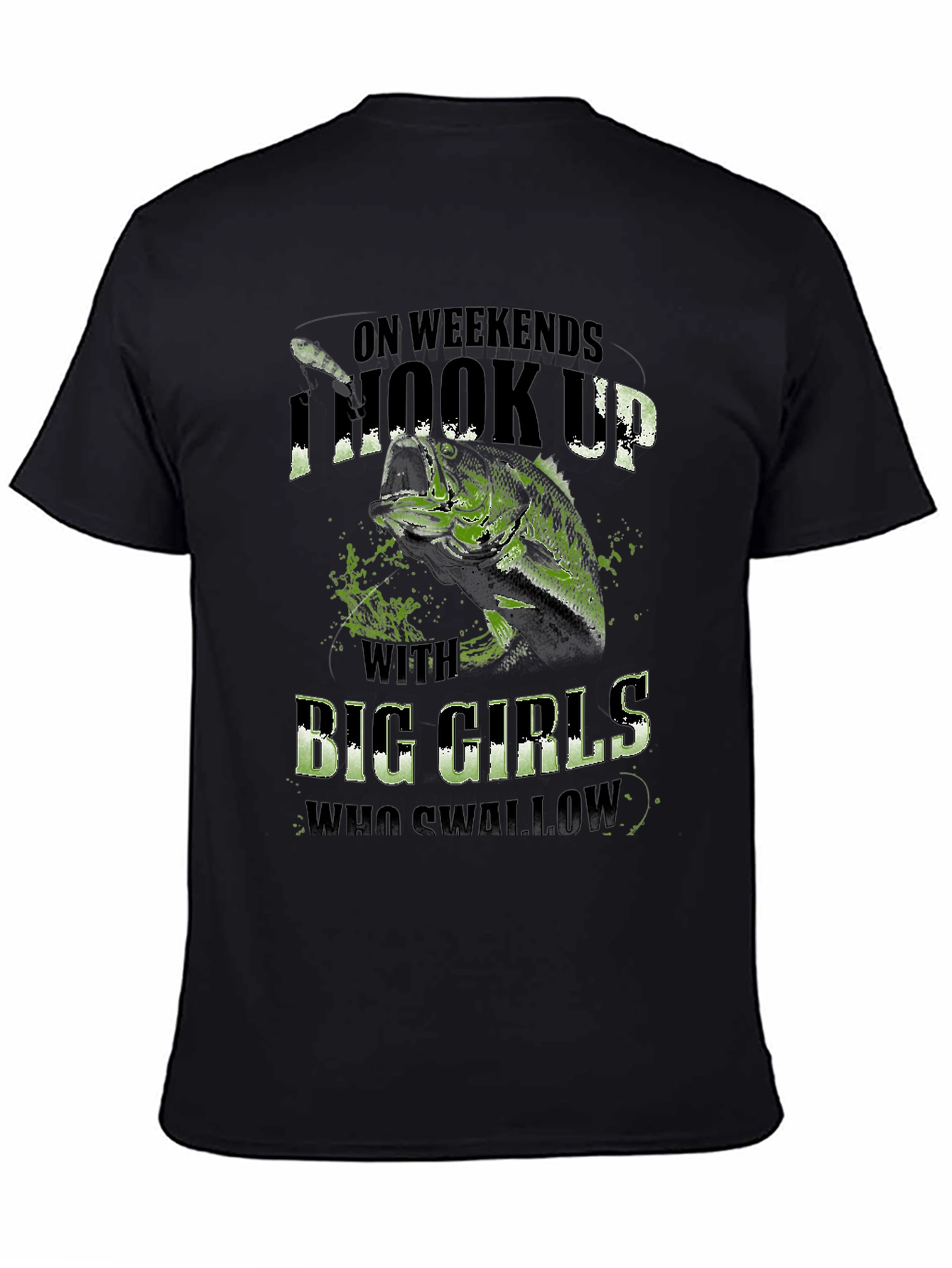Hook Up Big Girls Fishing T-Shirt
