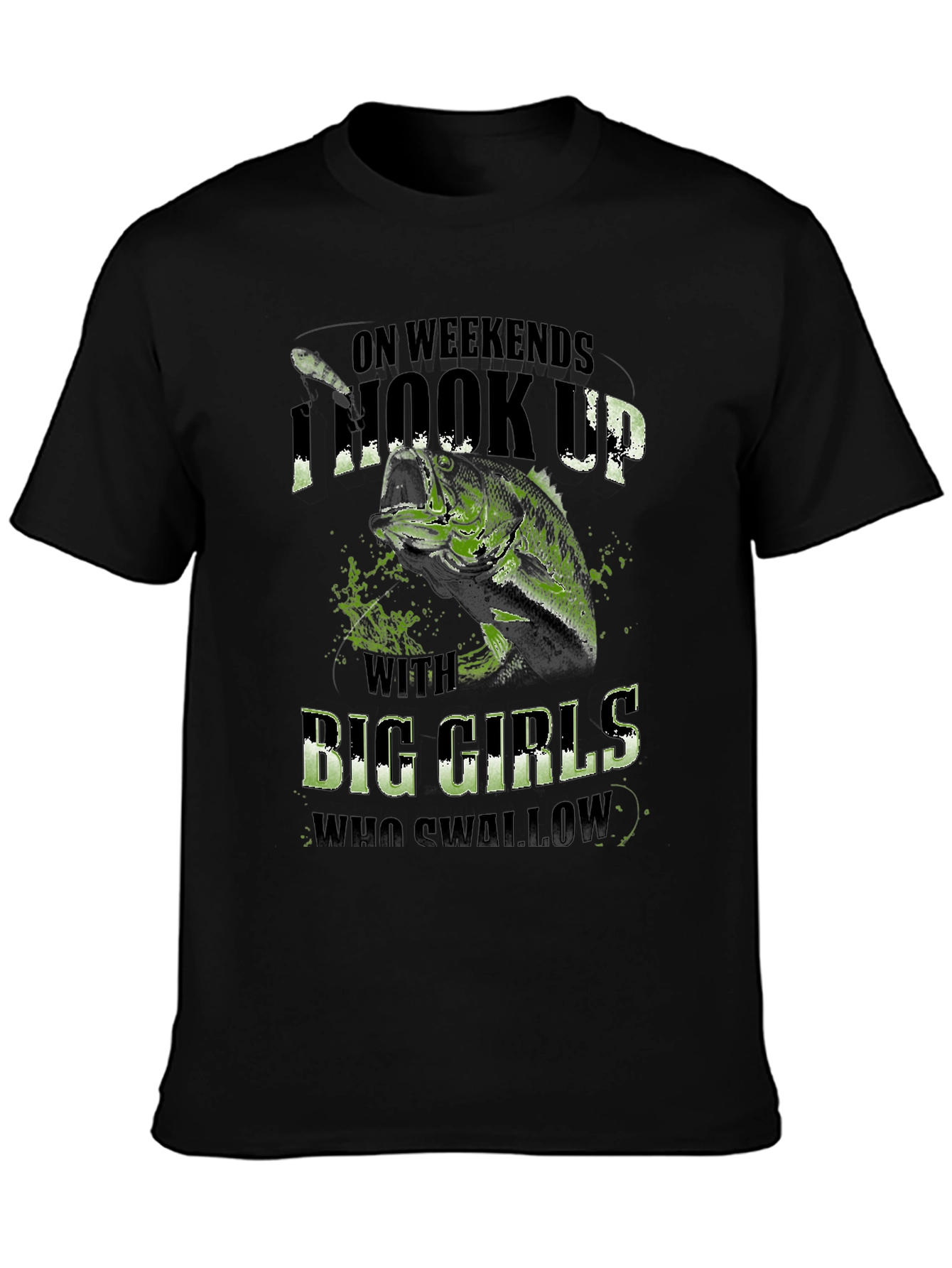 Hook Up Big Girls Fishing T-Shirt