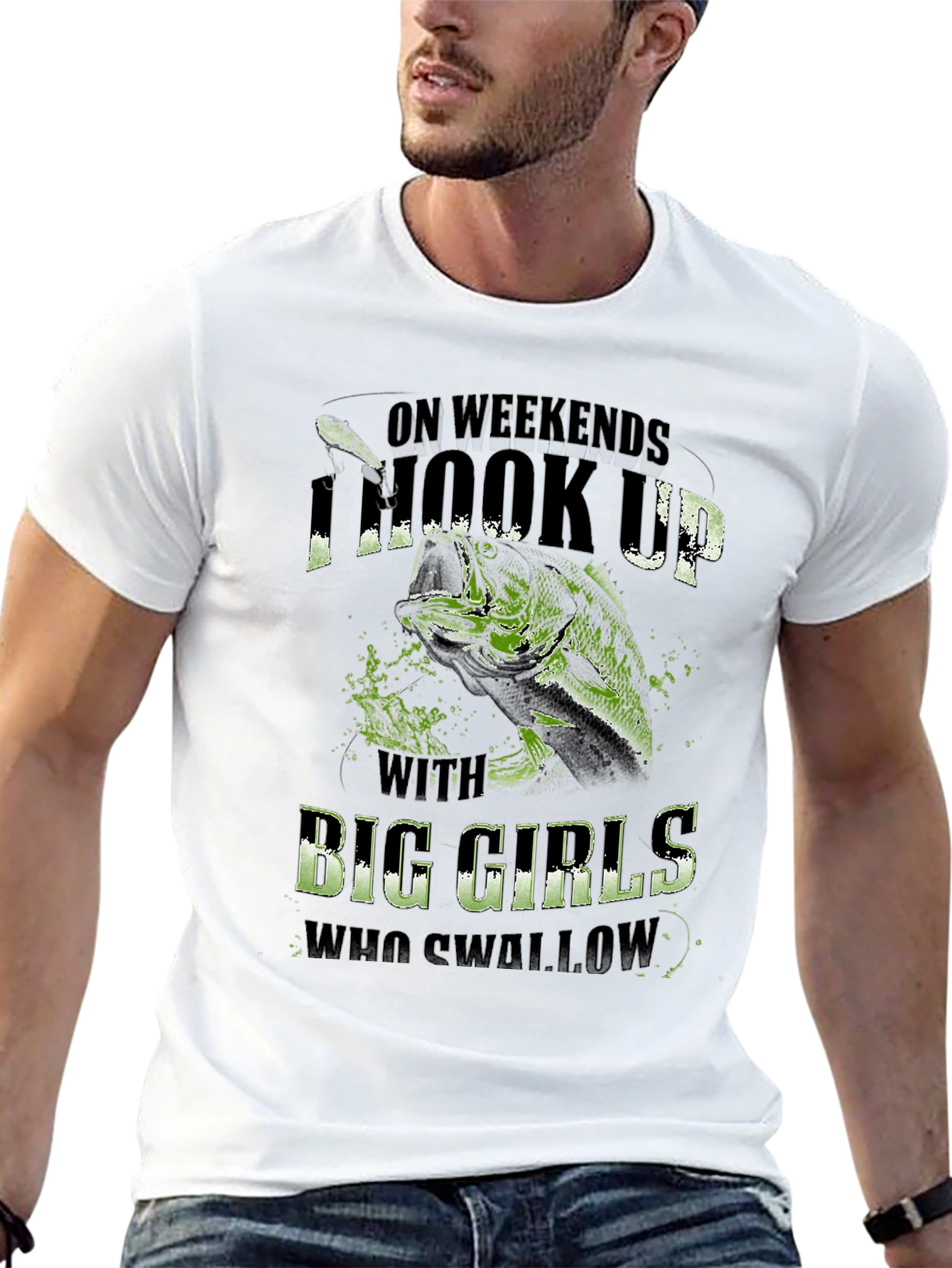 Hook Up Big Girls Fishing T-Shirt
