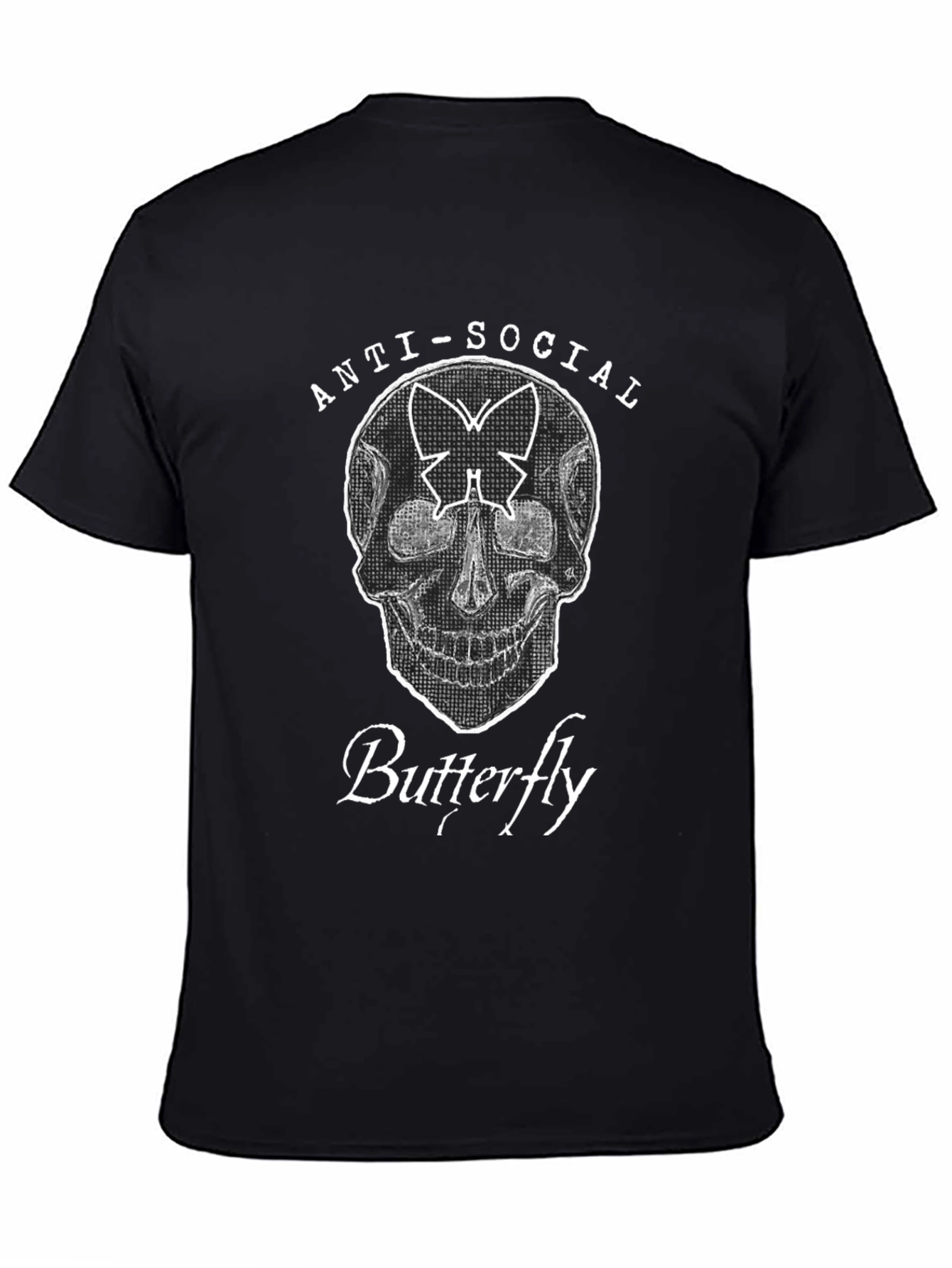 Anti-Social Butterfly Graphic T-Shirt