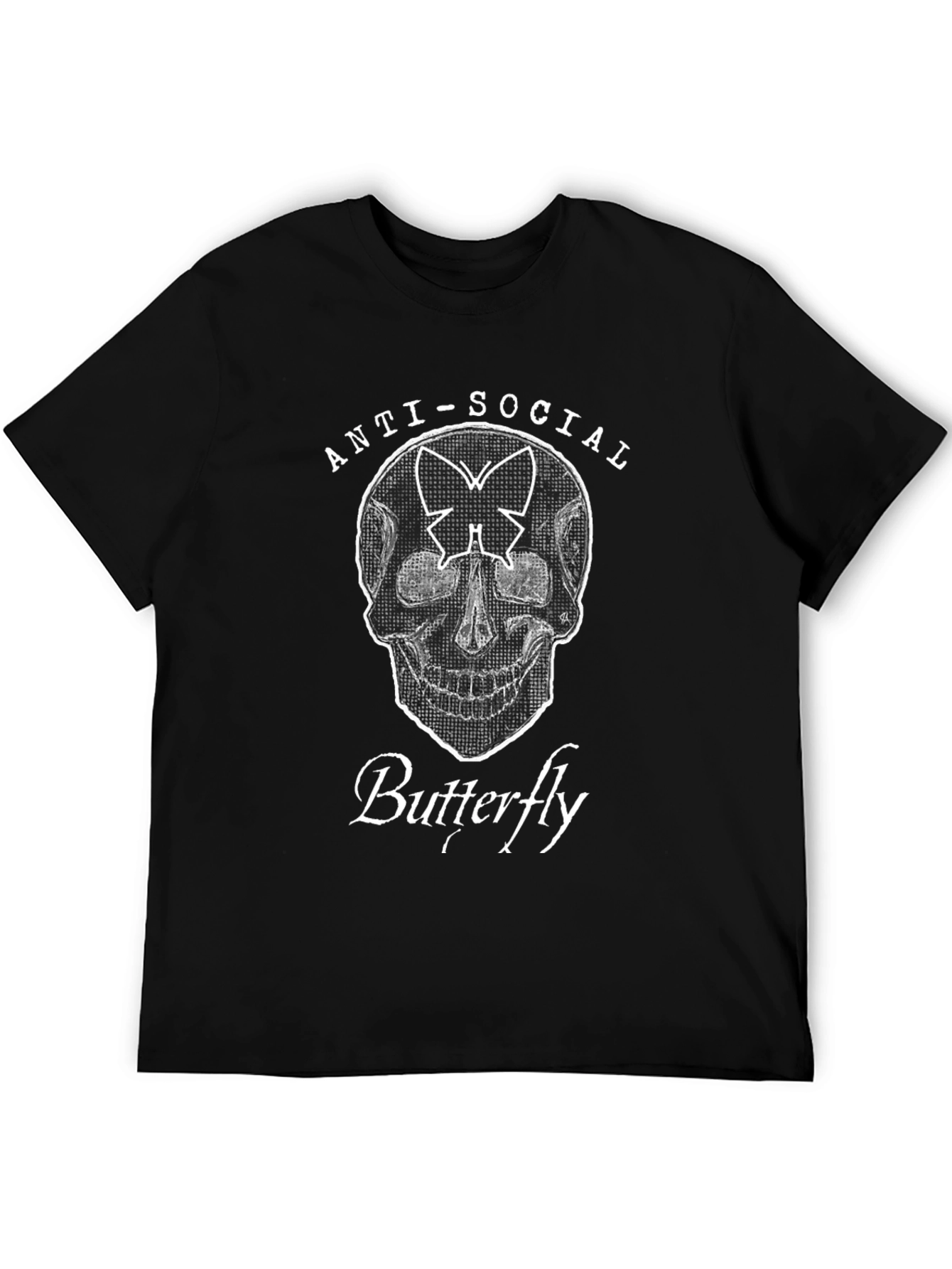 Anti-Social Butterfly Graphic T-Shirt