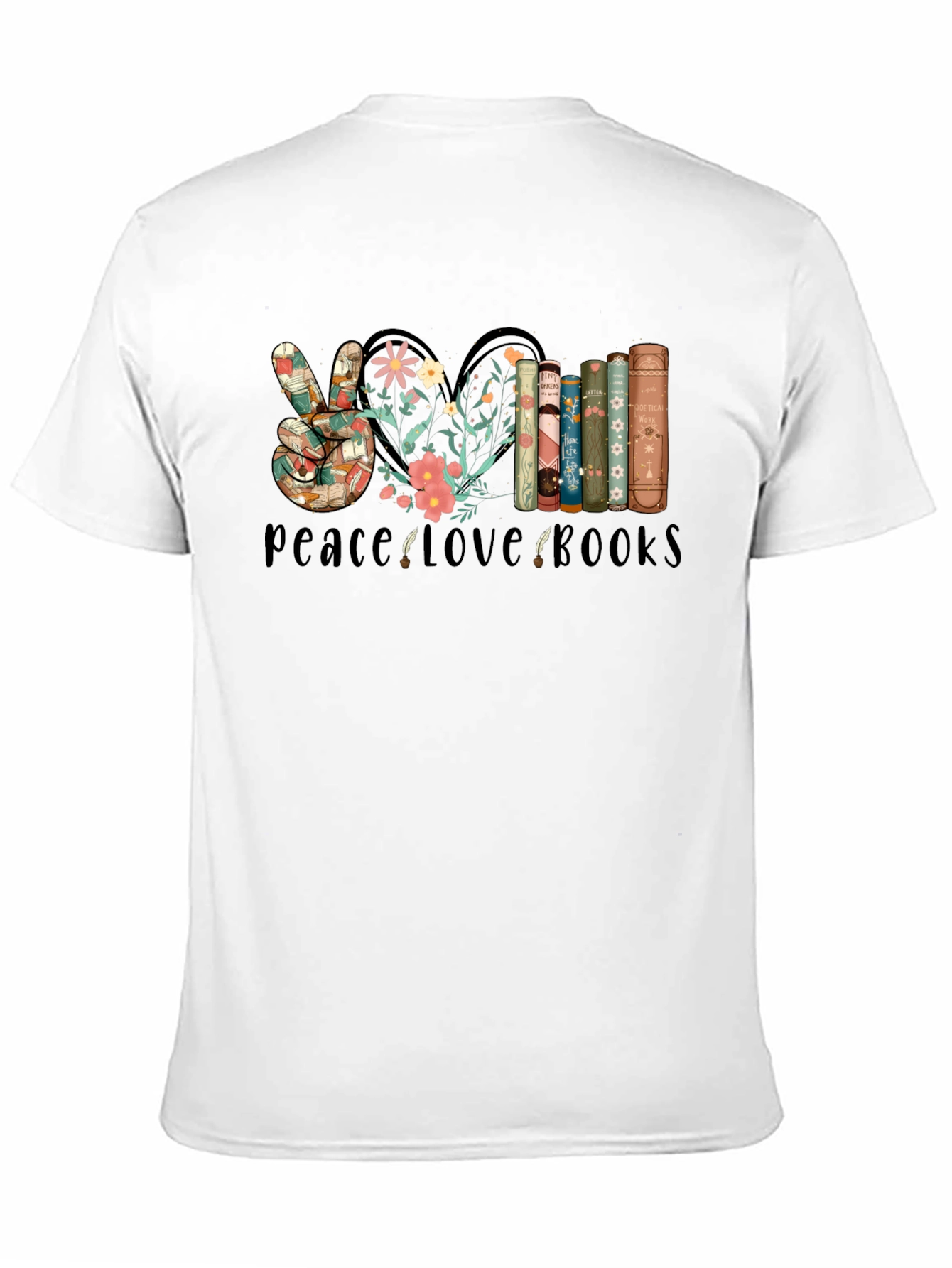 Peace Love Books Graphic T-Shirt