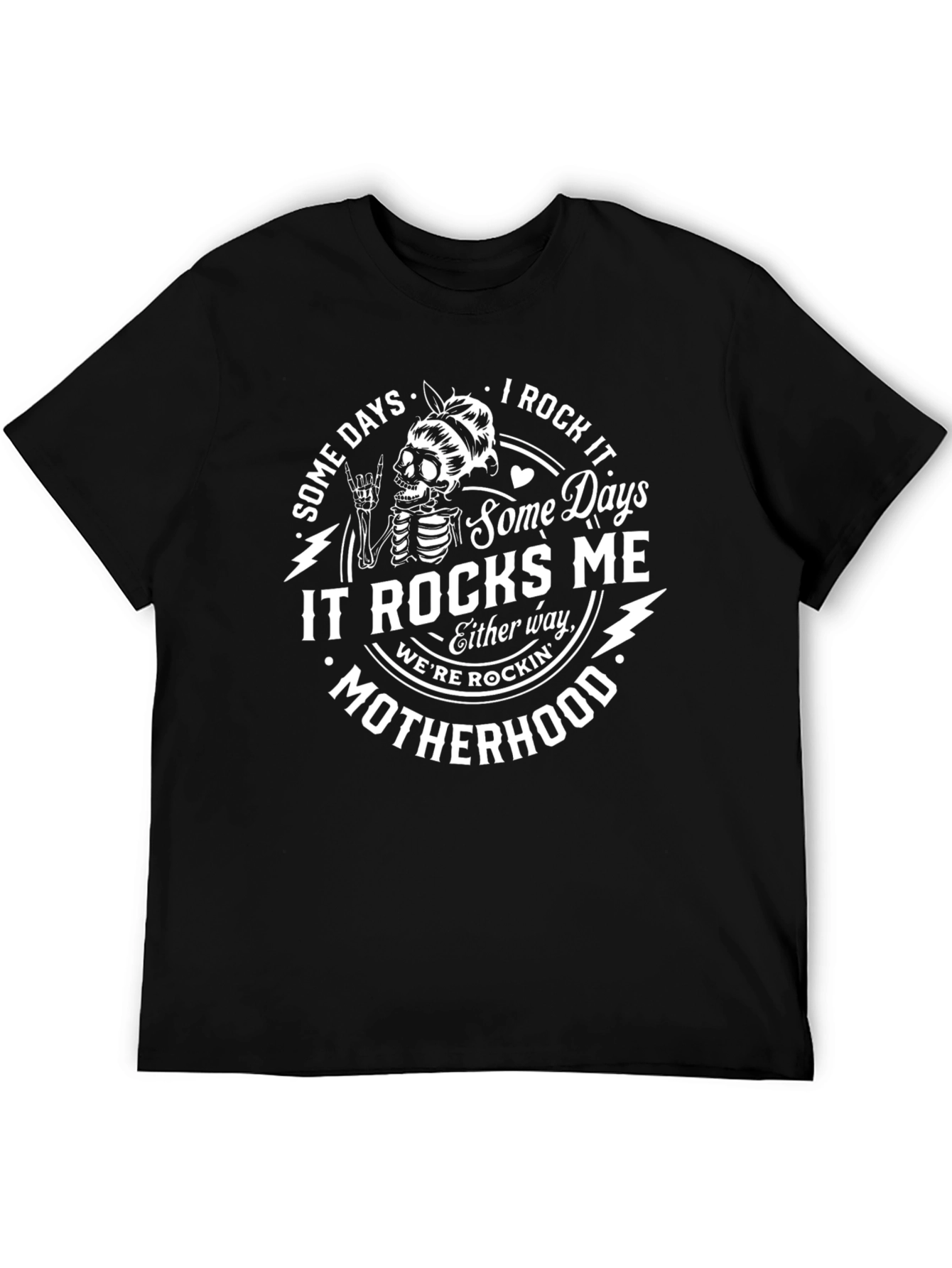 Rockin Motherhood T-Shirt - Black Graphic Tee