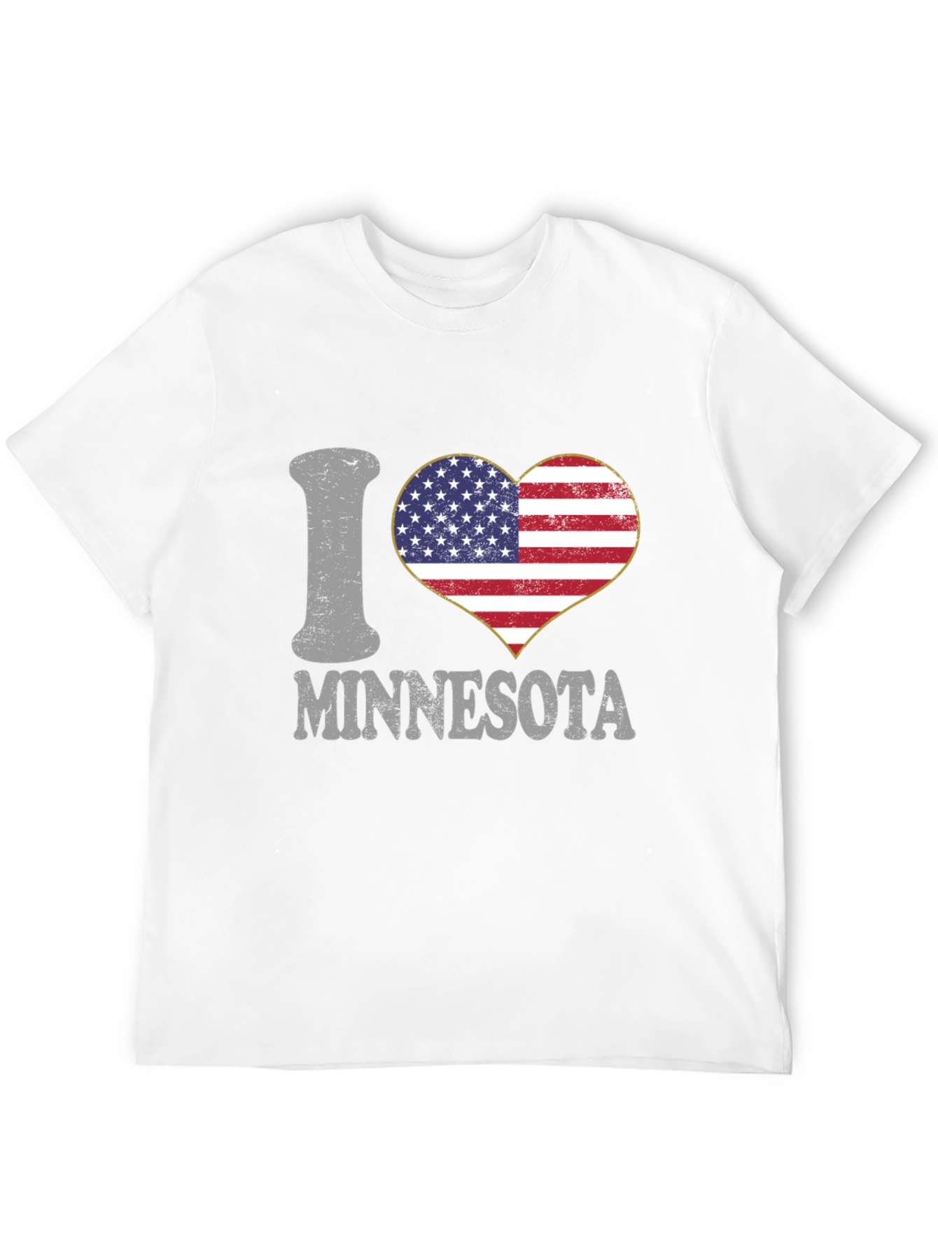 I Heart Minnesota USA Flag Tee