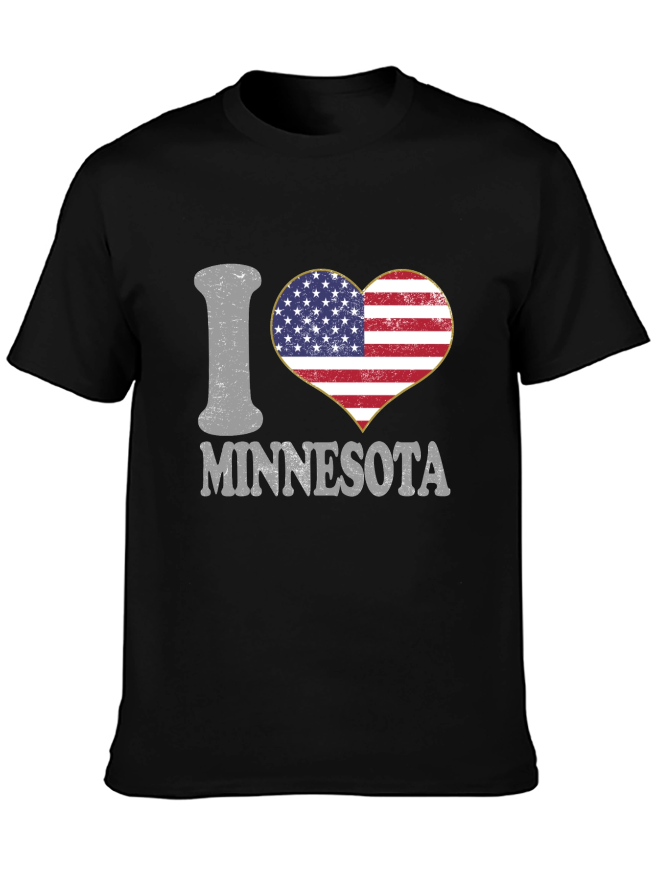 I Heart Minnesota USA Flag Tee
