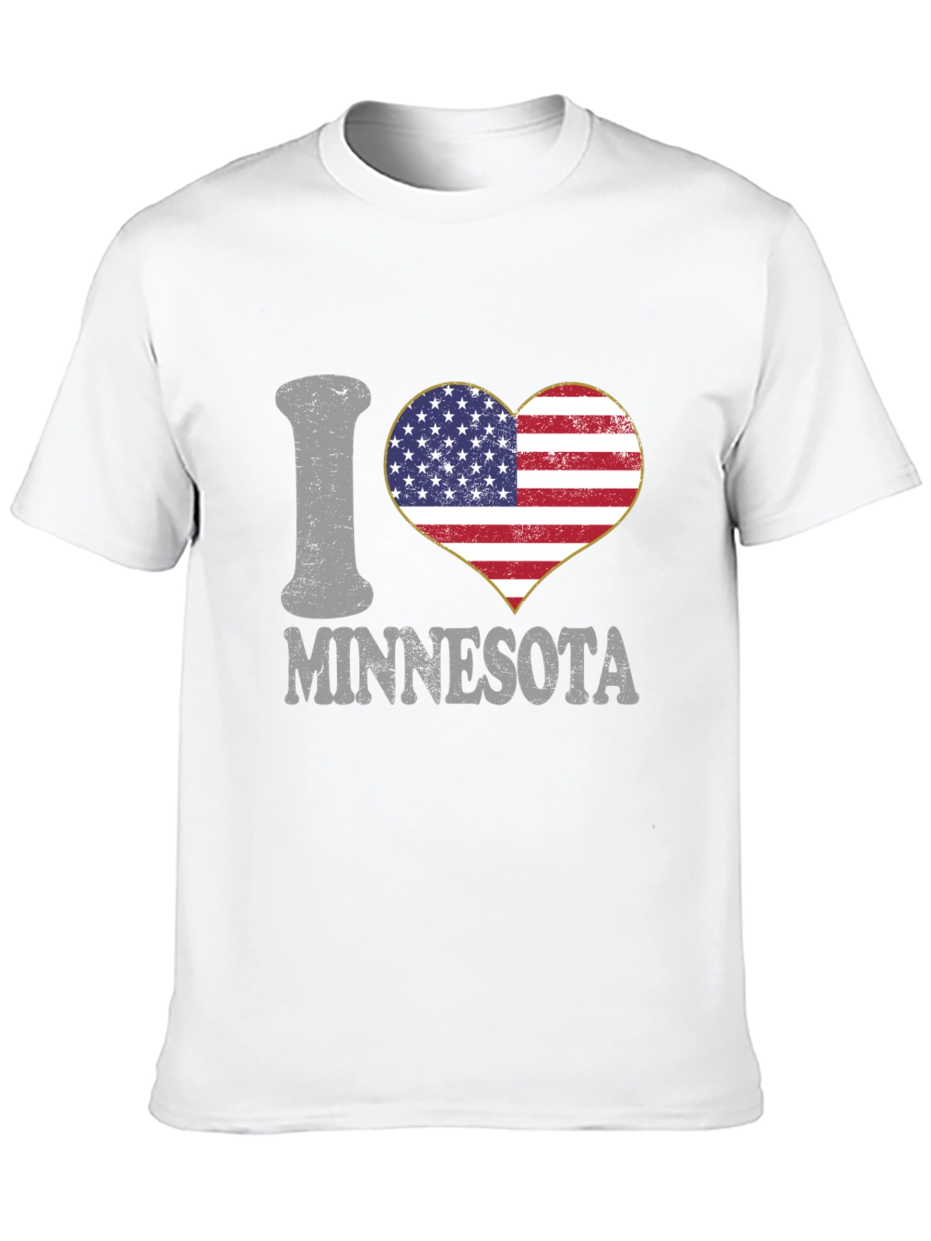 I Heart Minnesota USA Flag Tee