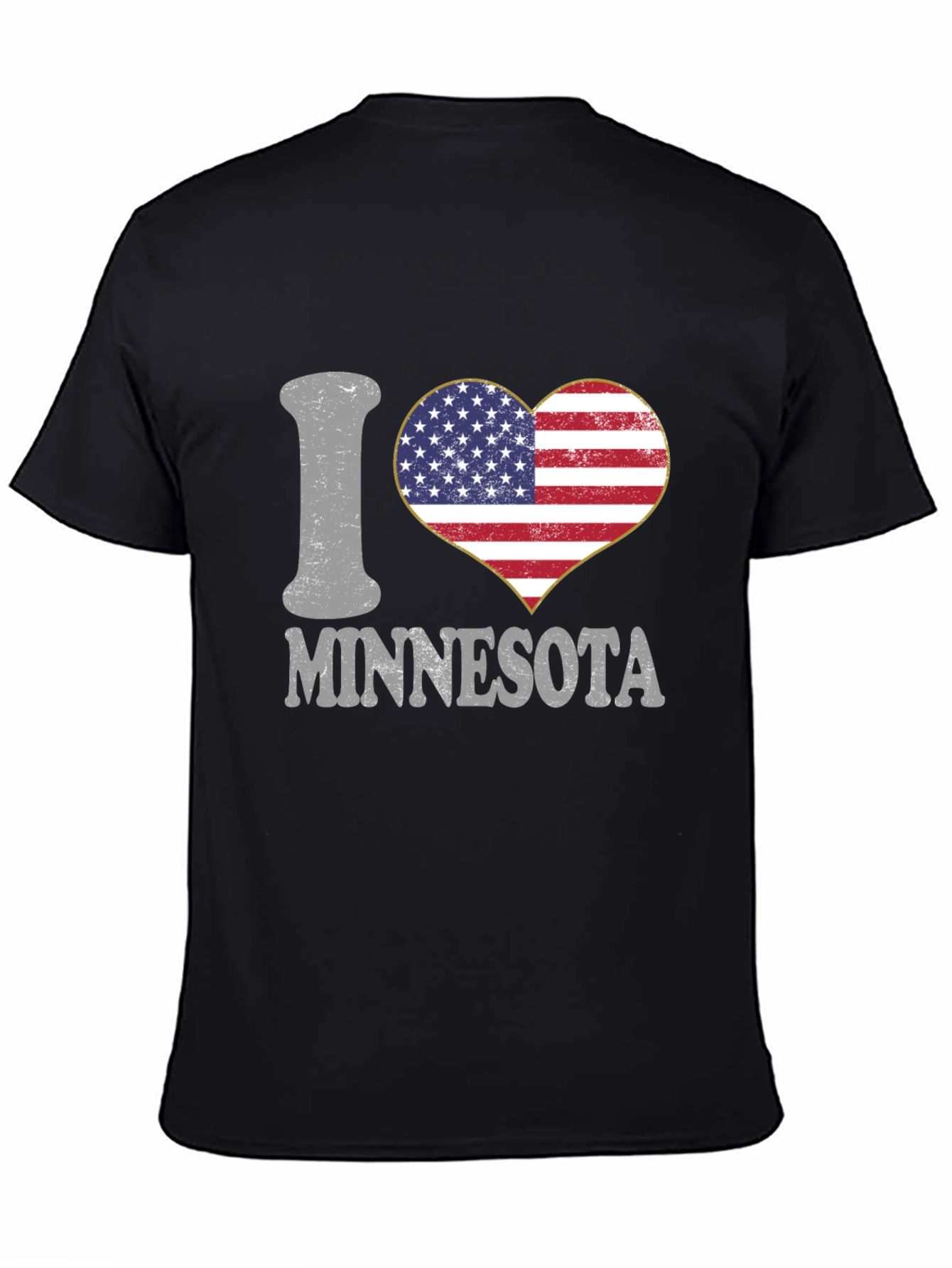 I Heart Minnesota USA Flag Tee