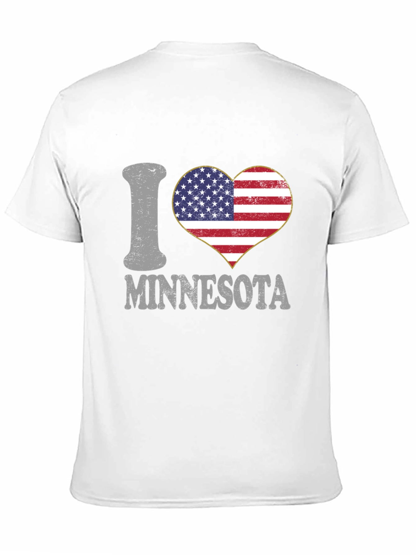 I Heart Minnesota USA Flag Tee