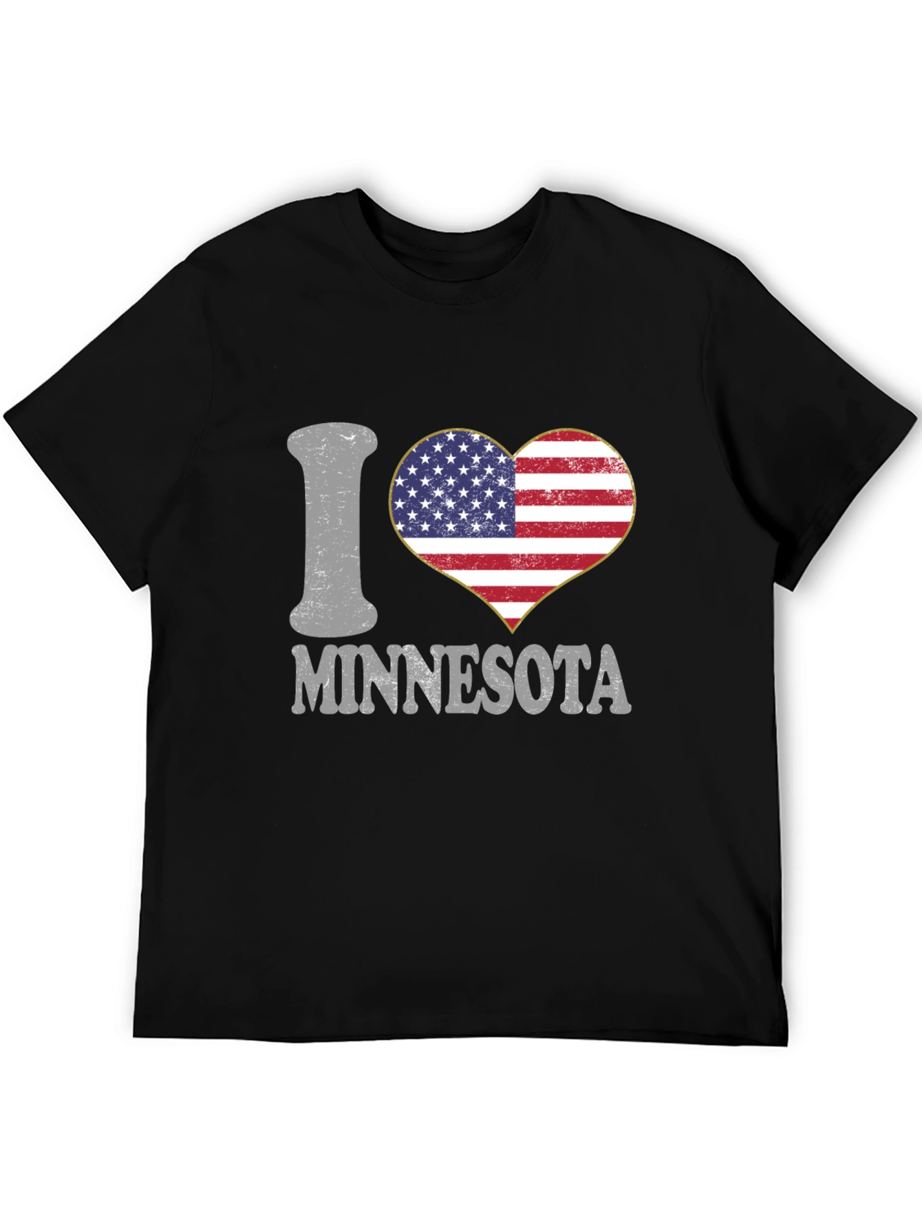 I Heart Minnesota USA Flag Tee
