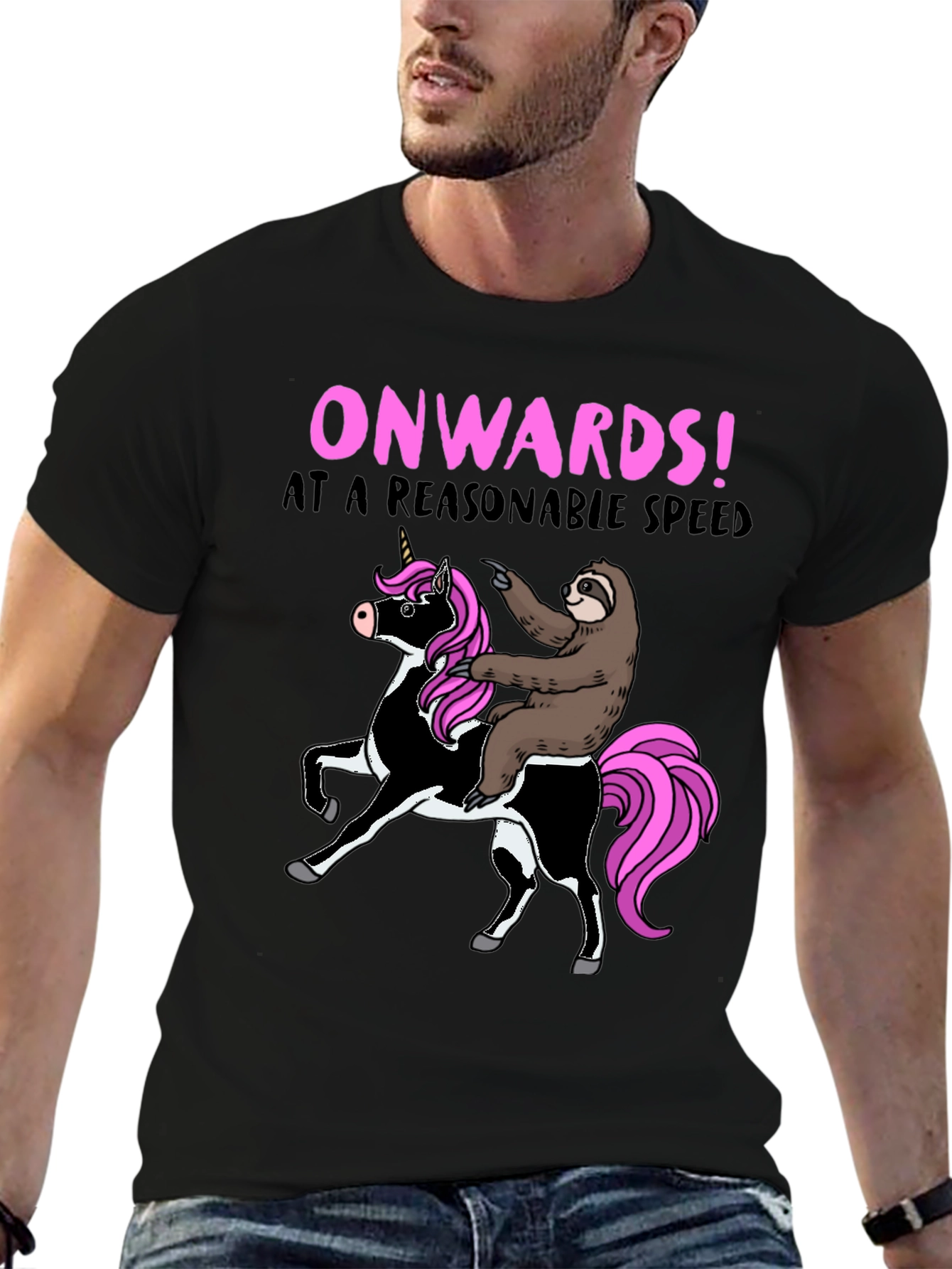 Funny Sloth Riding Unicorn T-Shirt