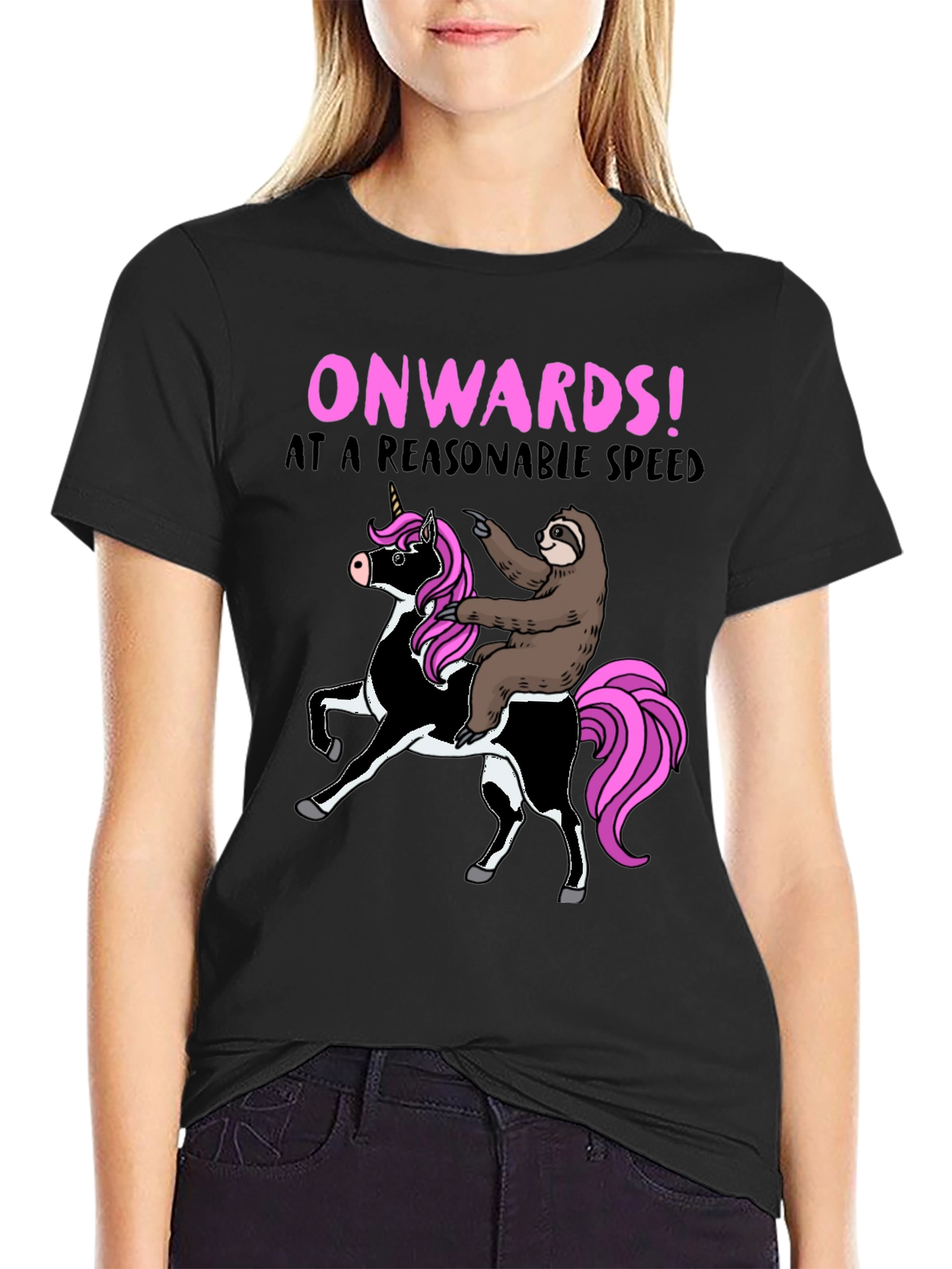 Funny Sloth Riding Unicorn T-Shirt