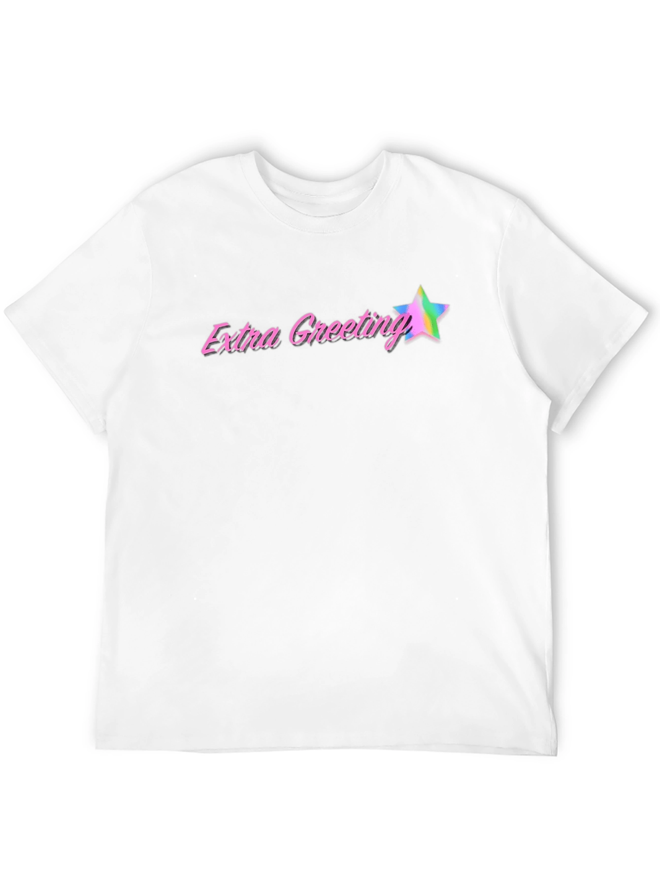 Extra Greeting Black Graphic T-Shirt