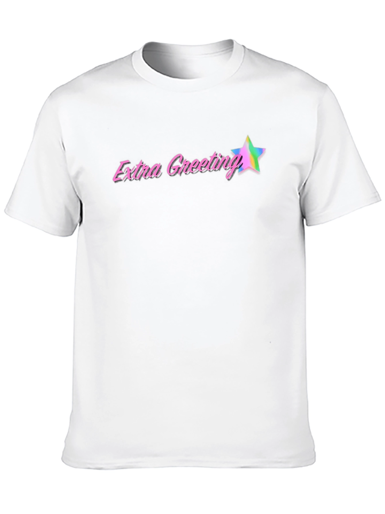 Extra Greeting Black Graphic T-Shirt