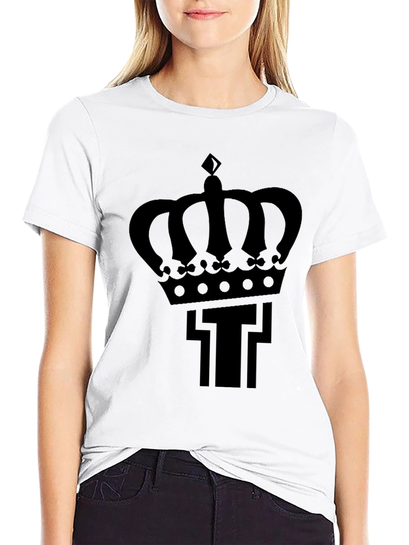 Crown T Black Graphic Tee