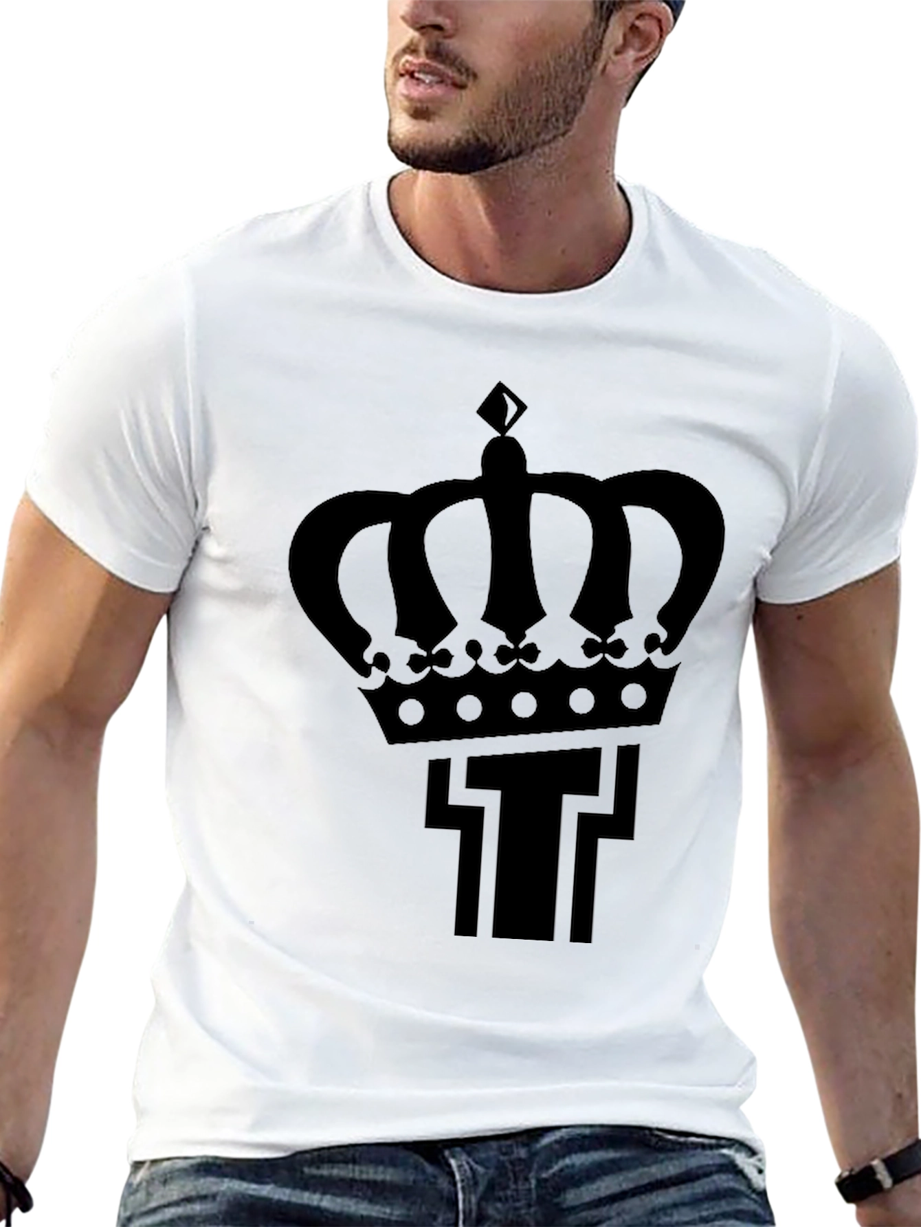 Crown T Black Graphic Tee