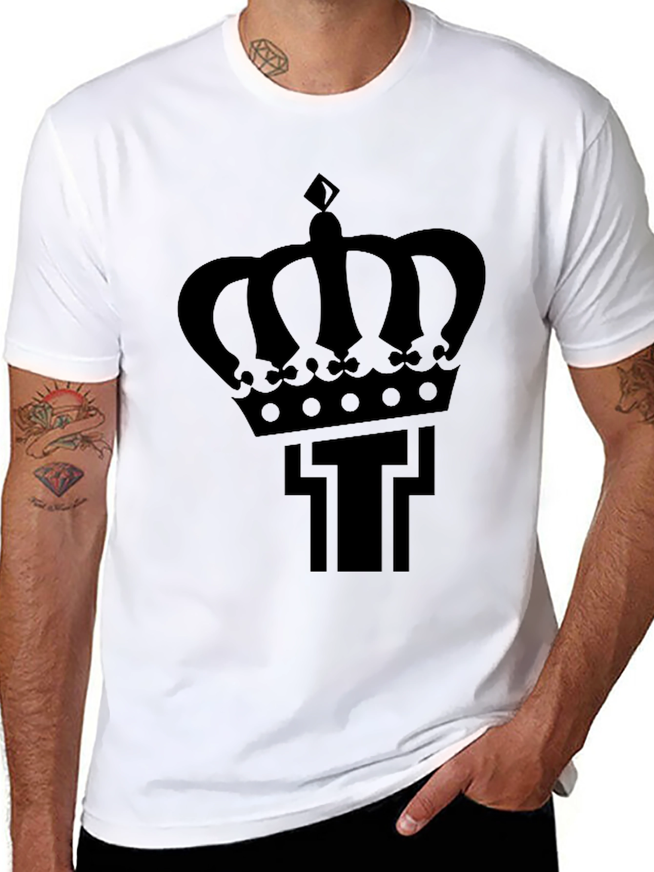 Crown T Black Graphic Tee
