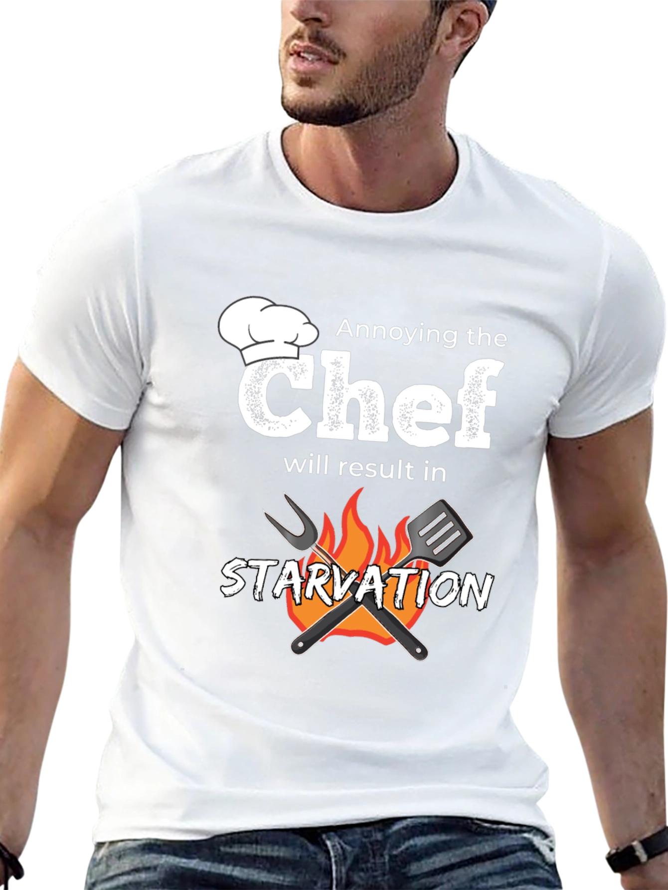Annoying the Chef T-Shirt - Starvation Warning