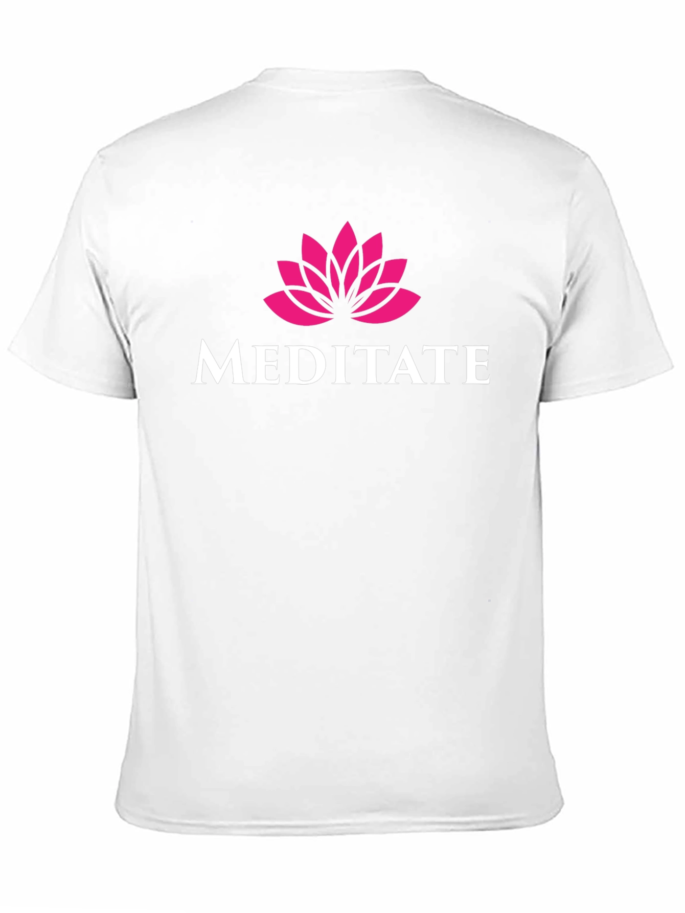 Meditate Lotus Flower Graphic Tee - Black