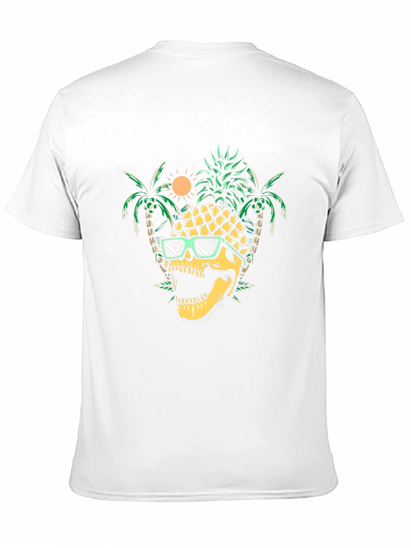 Cool Pineapple Skull Graphic Tee - Summer Vibes