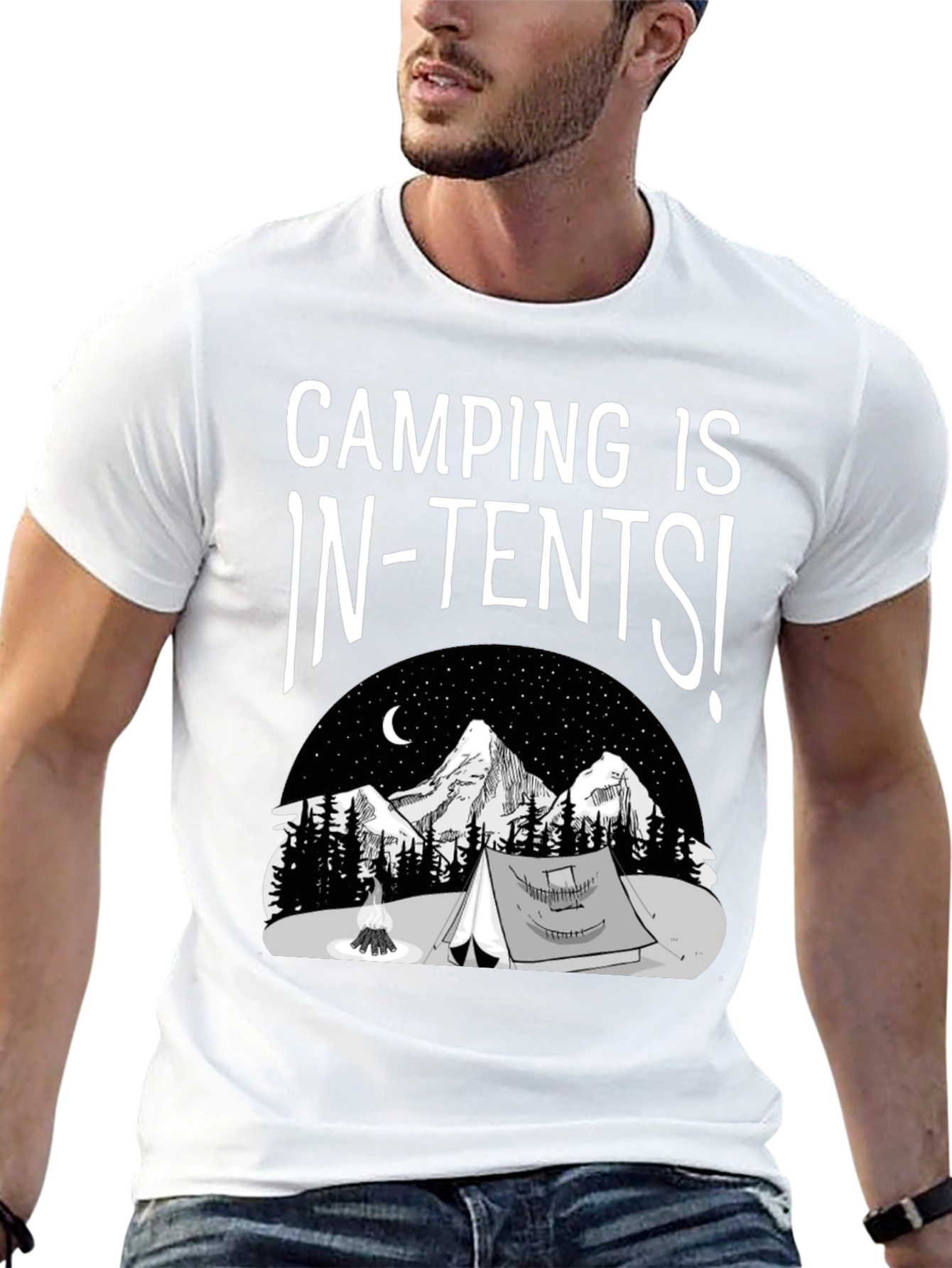 Camping Is In-Tents T-Shirt Graphic Tee