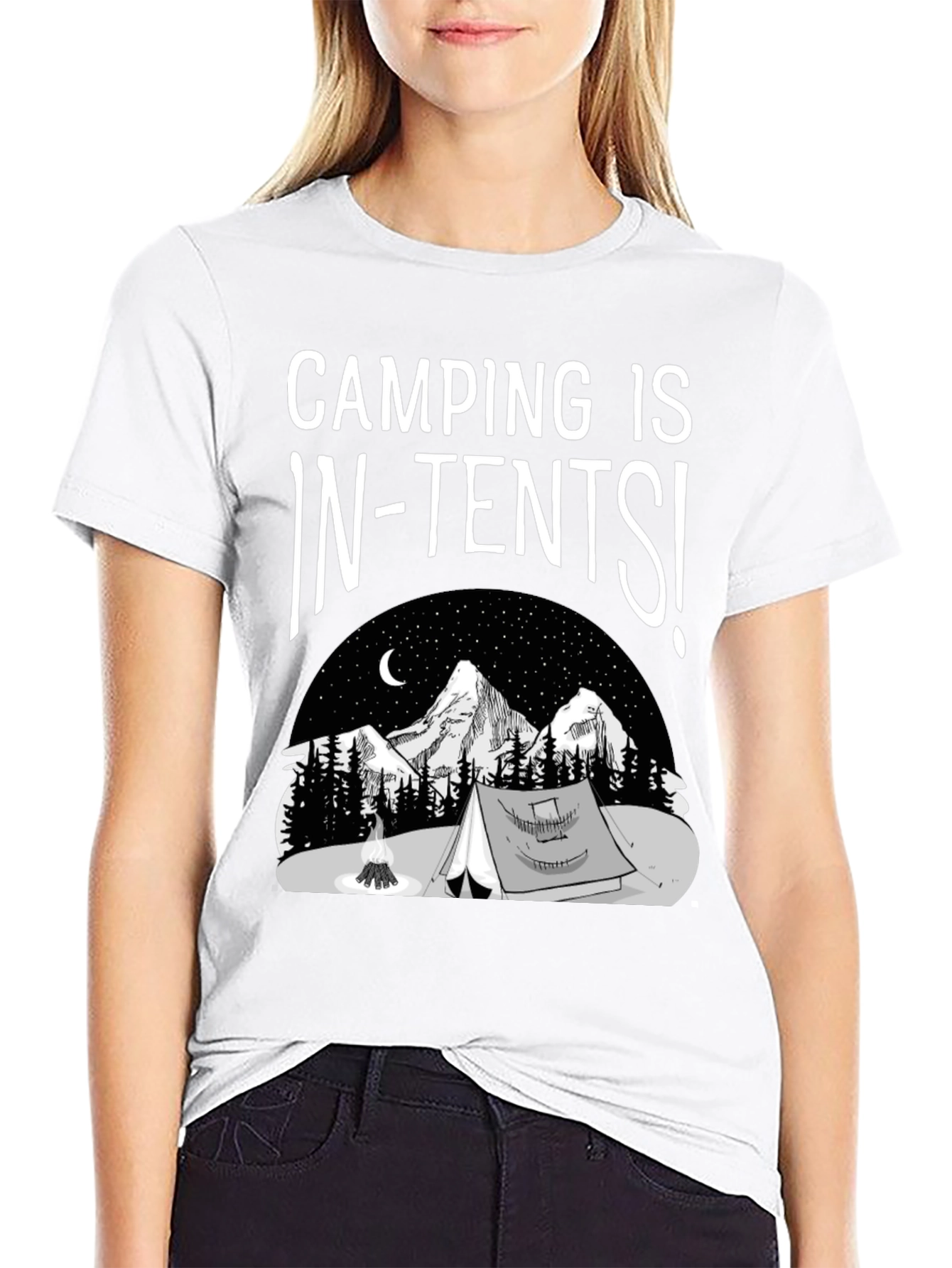 Camping Is In-Tents T-Shirt Graphic Tee