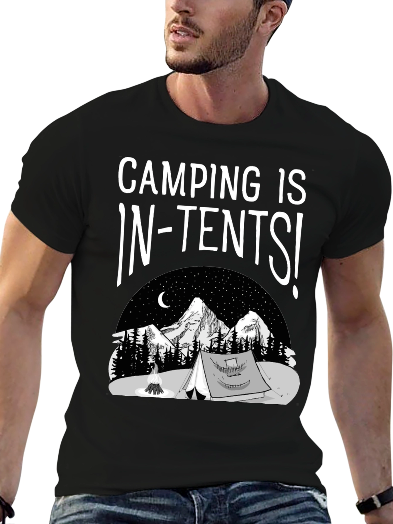 Camping Is In-Tents T-Shirt Graphic Tee